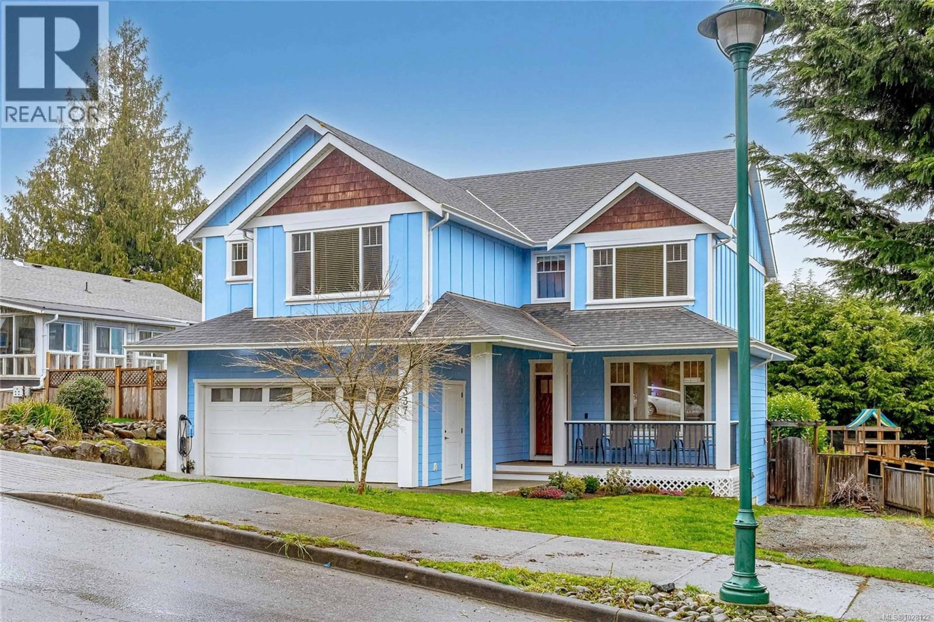 Home with vinyl exterior material, street for 2337 CHURCH ROAD, Sooke British Columbia V9Z0W2