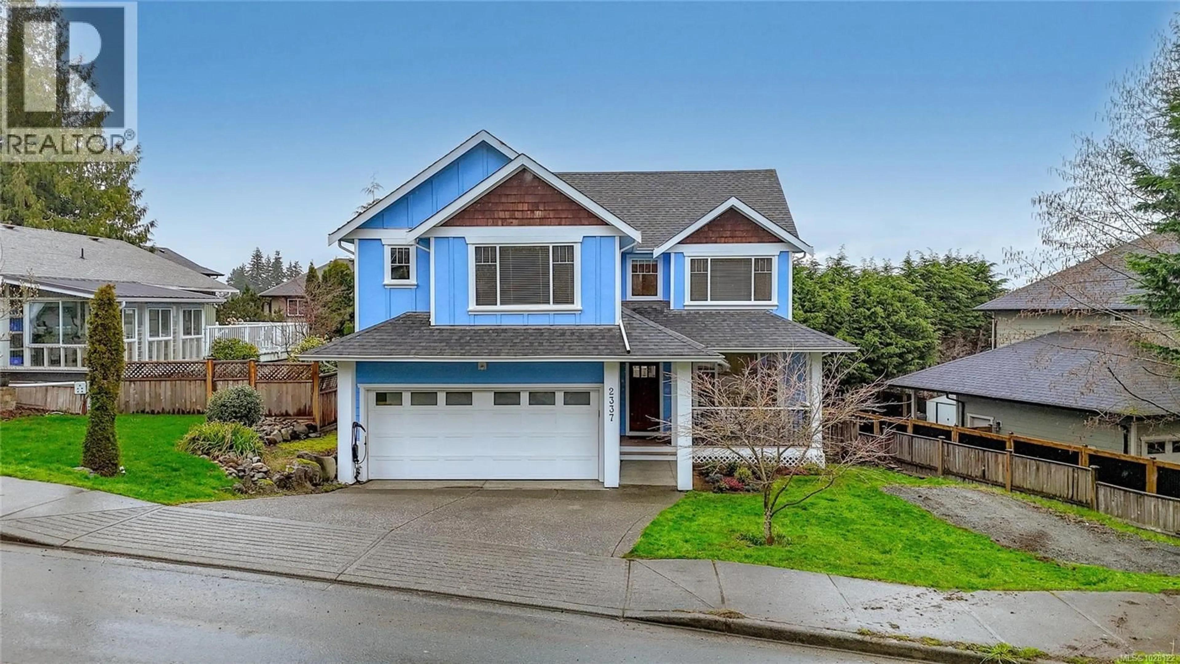 Home with vinyl exterior material, street for 2337 CHURCH ROAD, Sooke British Columbia V9Z0W2