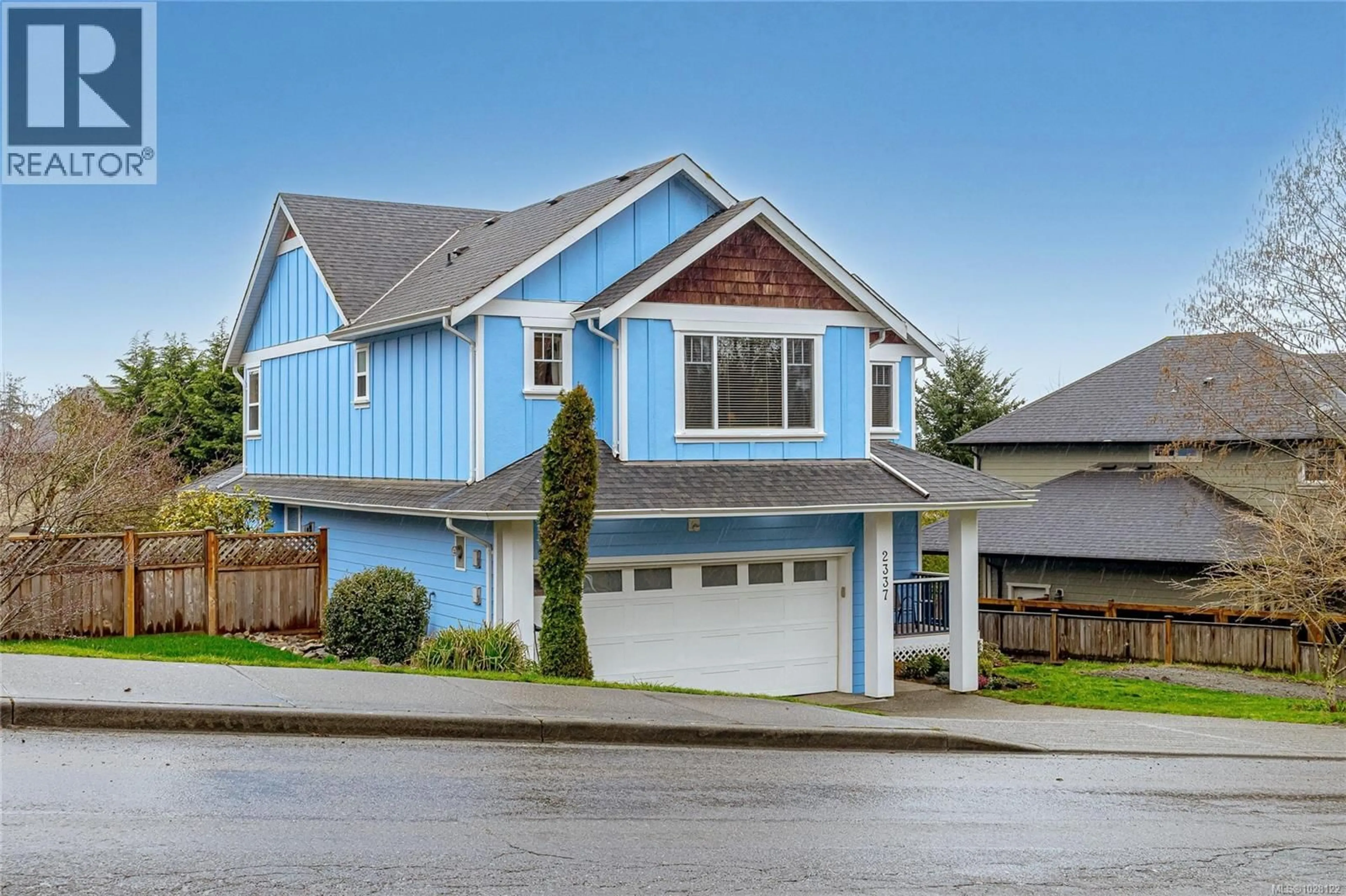 Home with vinyl exterior material, street for 2337 CHURCH ROAD, Sooke British Columbia V9Z0W2