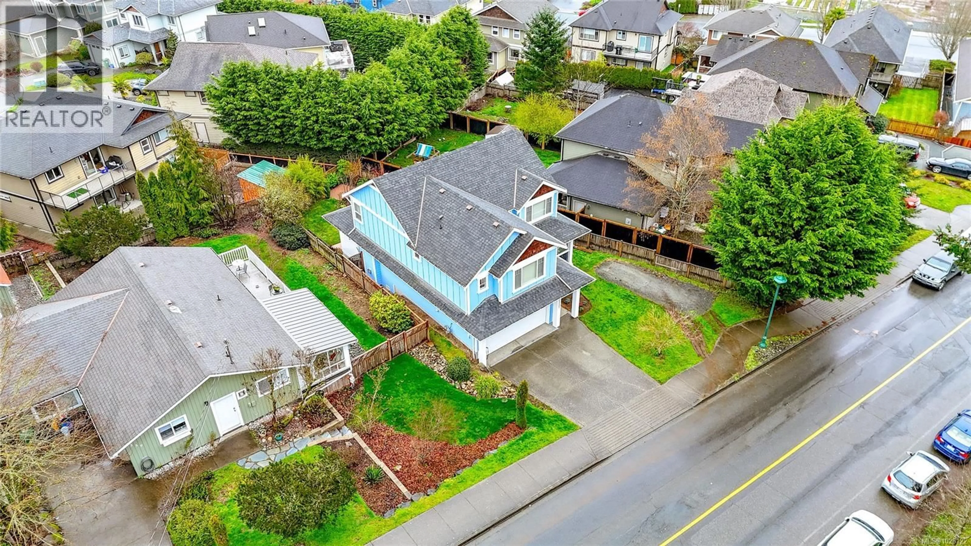 A pic from outside/outdoor area/front of a property/back of a property/a pic from drone, street for 2337 CHURCH ROAD, Sooke British Columbia V9Z0W2