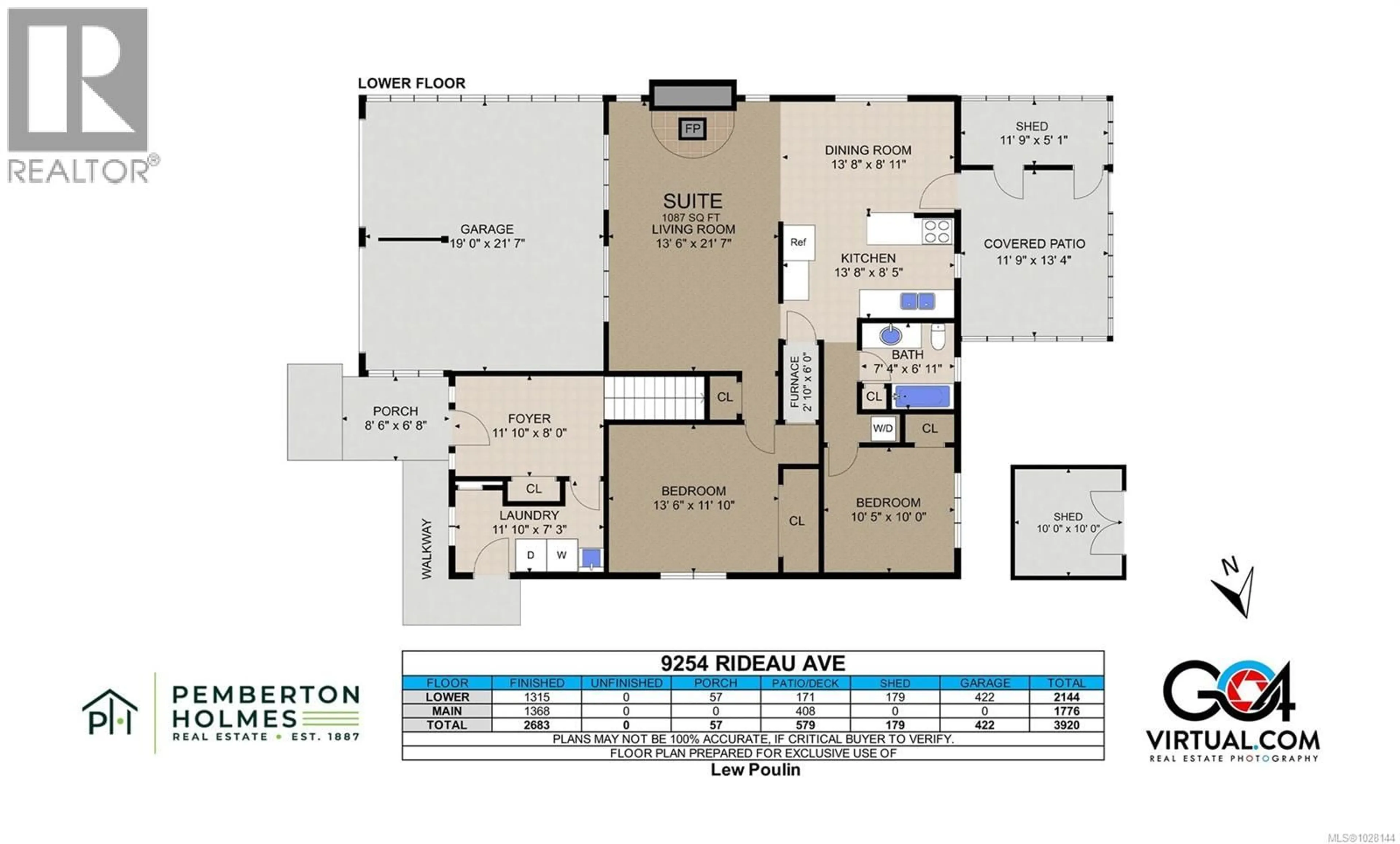Floor plan for 9254 RIDEAU AVENUE, North Saanich British Columbia V8L1E8
