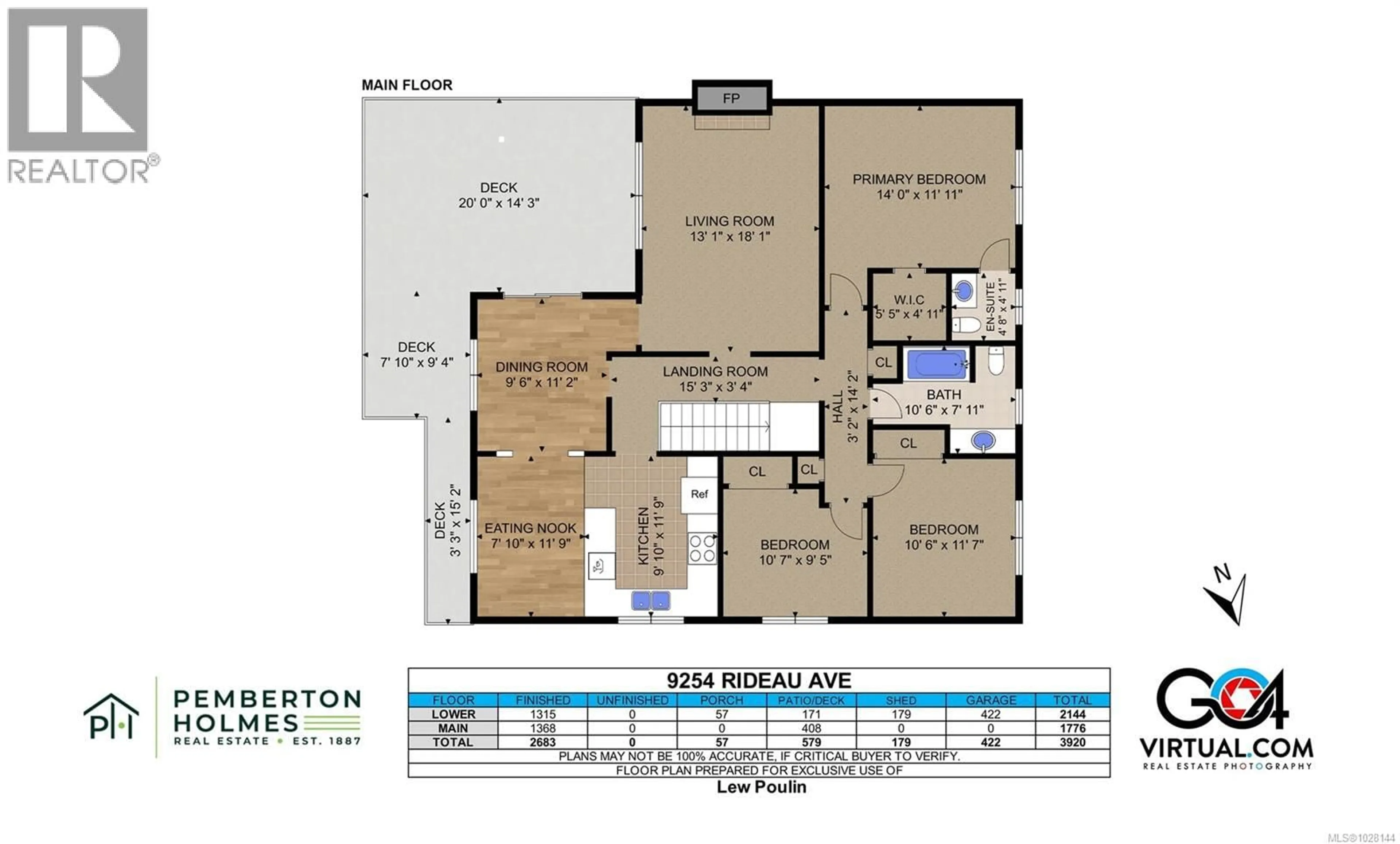 Floor plan for 9254 RIDEAU AVENUE, North Saanich British Columbia V8L1E8