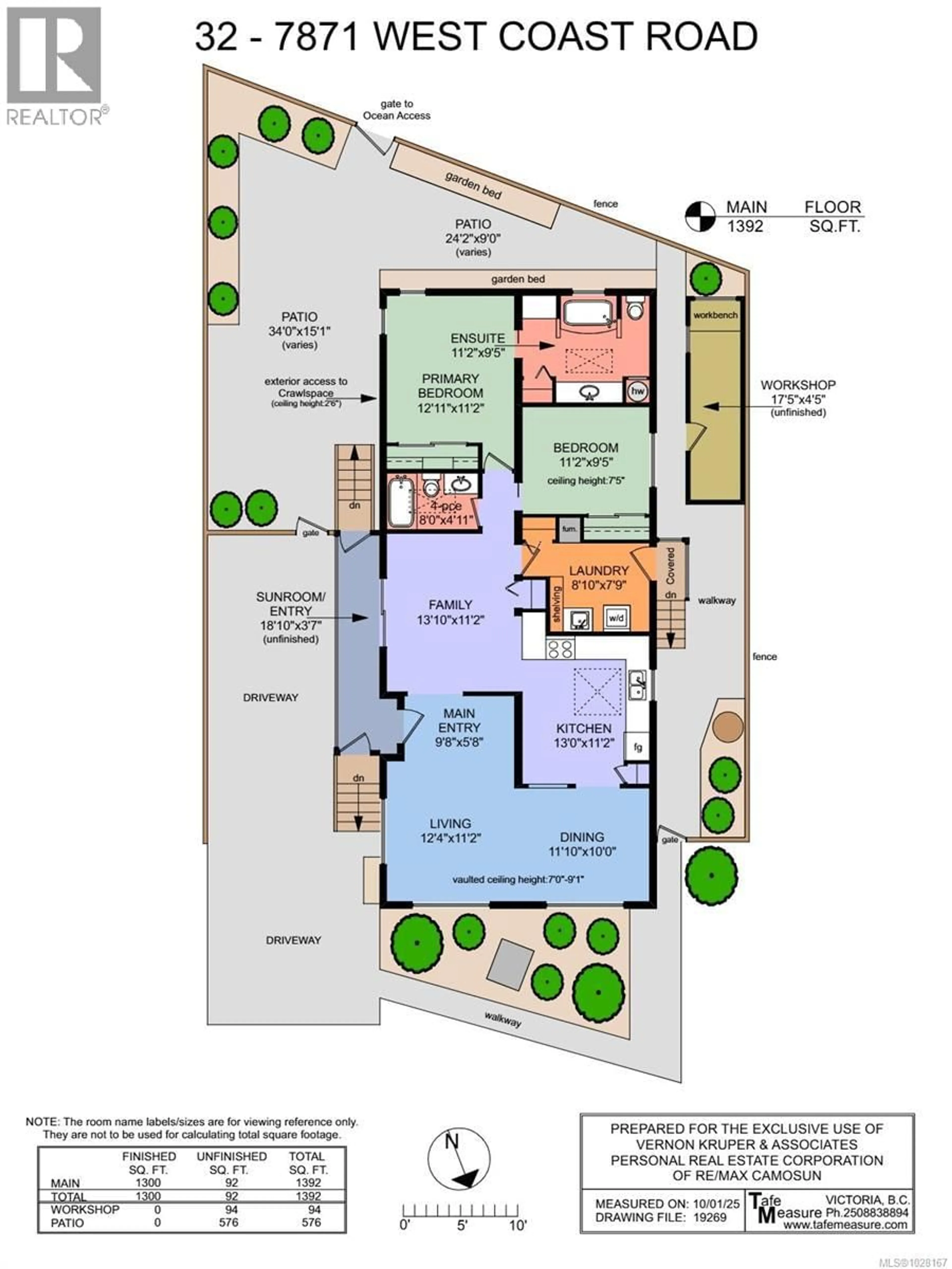 Floor plan for 32 - 7871 WEST COAST ROAD, Sooke British Columbia V9Z0R6