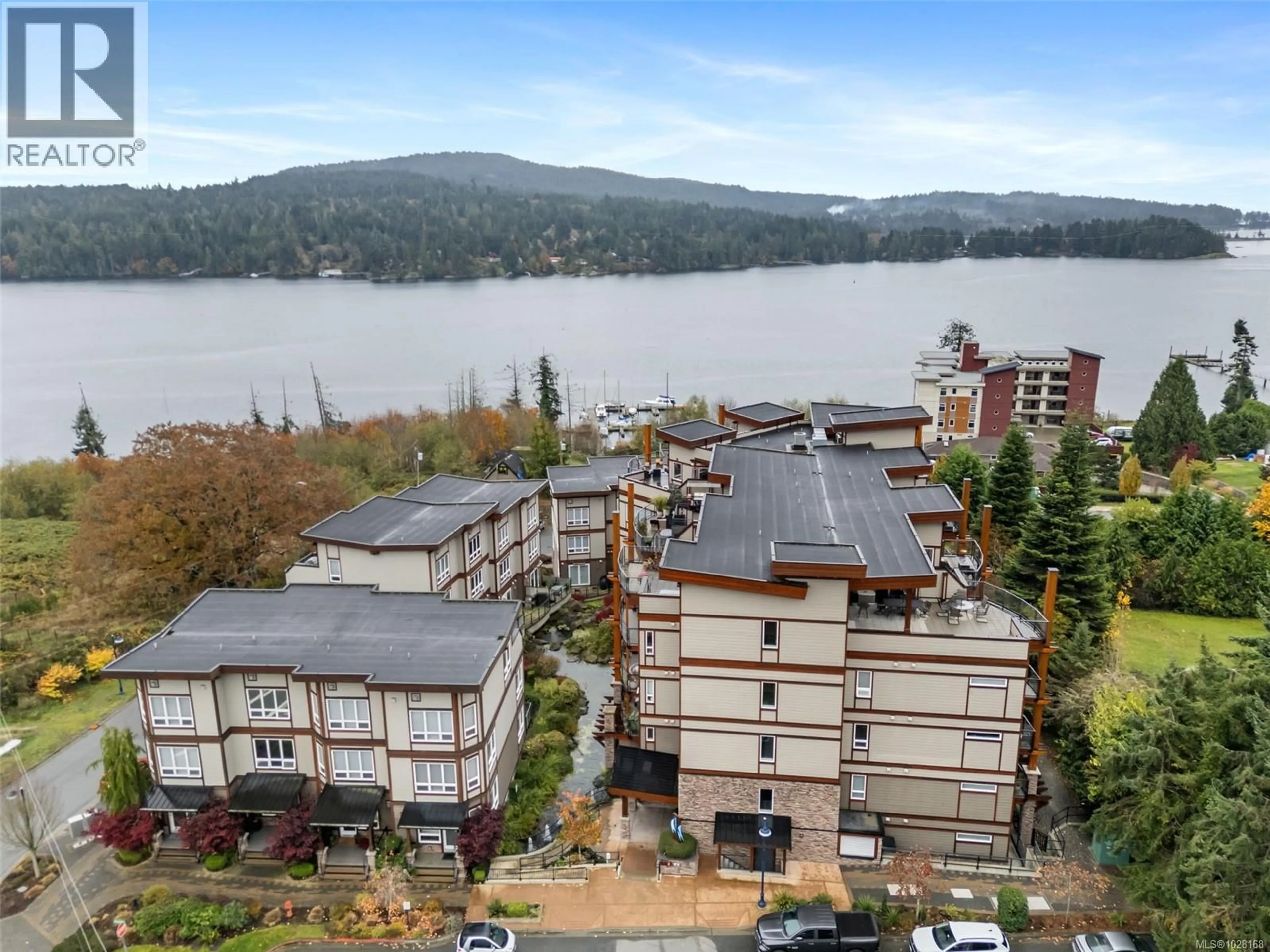 A pic from outside/outdoor area/front of a property/back of a property/a pic from drone, water/lake/river/ocean view for 202 - 6591 LINCROFT ROAD, Sooke British Columbia V9Z1M2