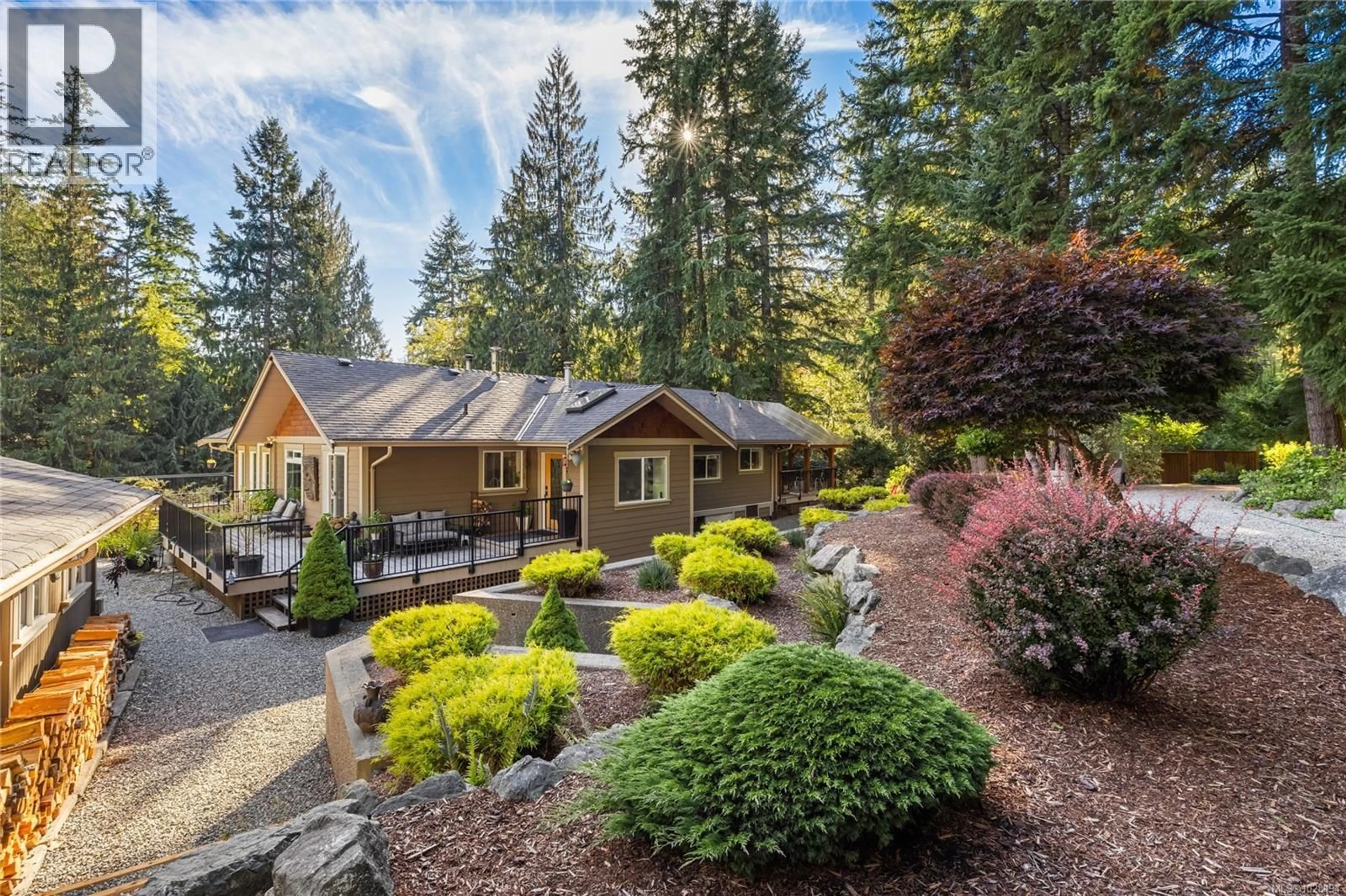 A pic from outside/outdoor area/front of a property/back of a property/a pic from drone, unknown for 3061 RENFREW ROAD, Shawnigan Lake British Columbia V8H2E4