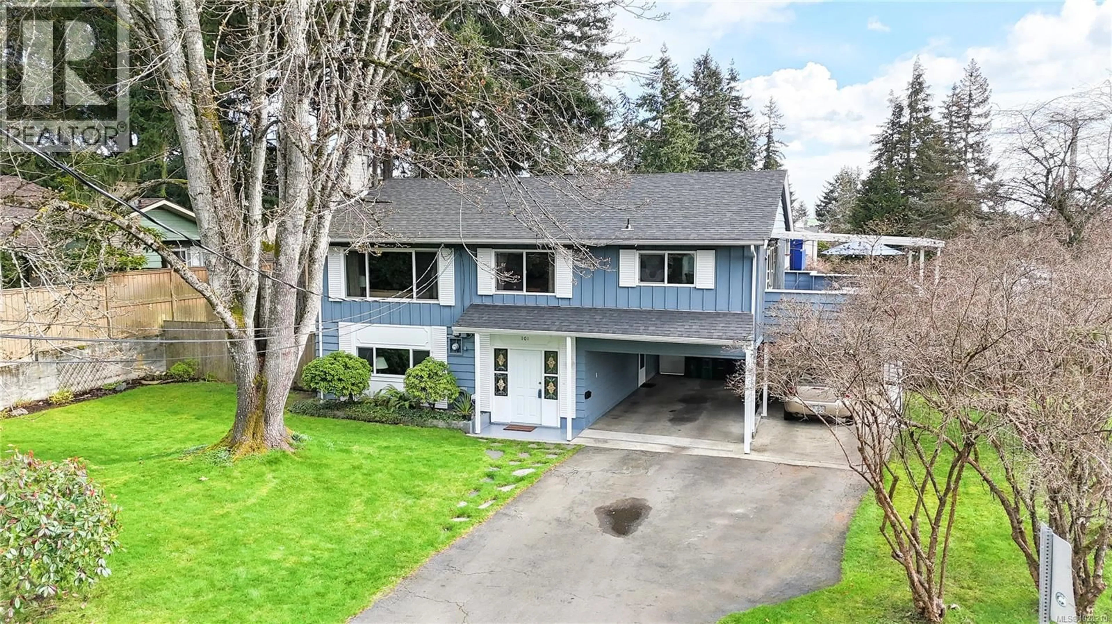 A pic from outside/outdoor area/front of a property/back of a property/a pic from drone, street for 101 EAGLE CRESCENT, Nanaimo British Columbia V9S2S7