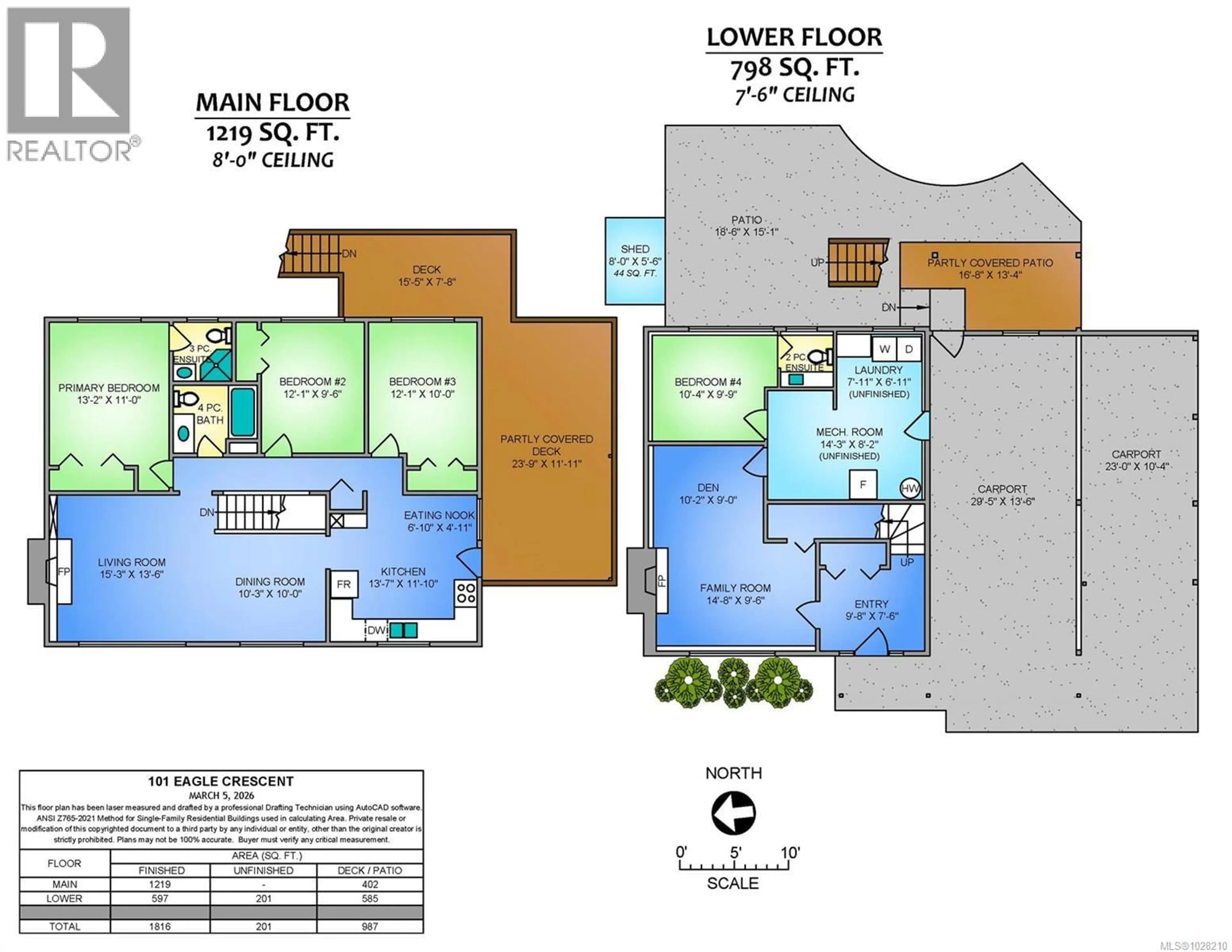 Floor plan for 101 EAGLE CRESCENT, Nanaimo British Columbia V9S2S7