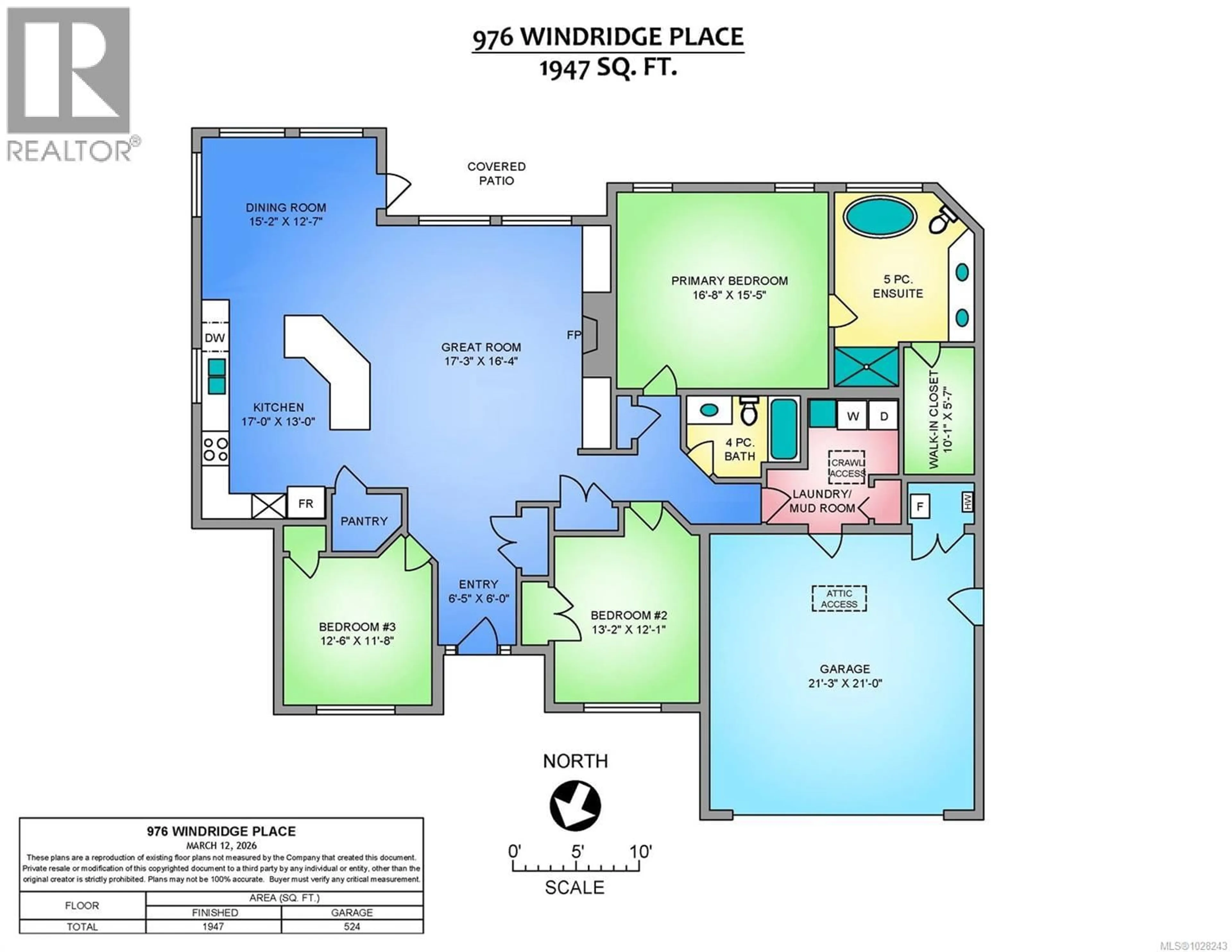 Floor plan for 976 WINDRIDGE PLACE, French Creek British Columbia V9P0B7