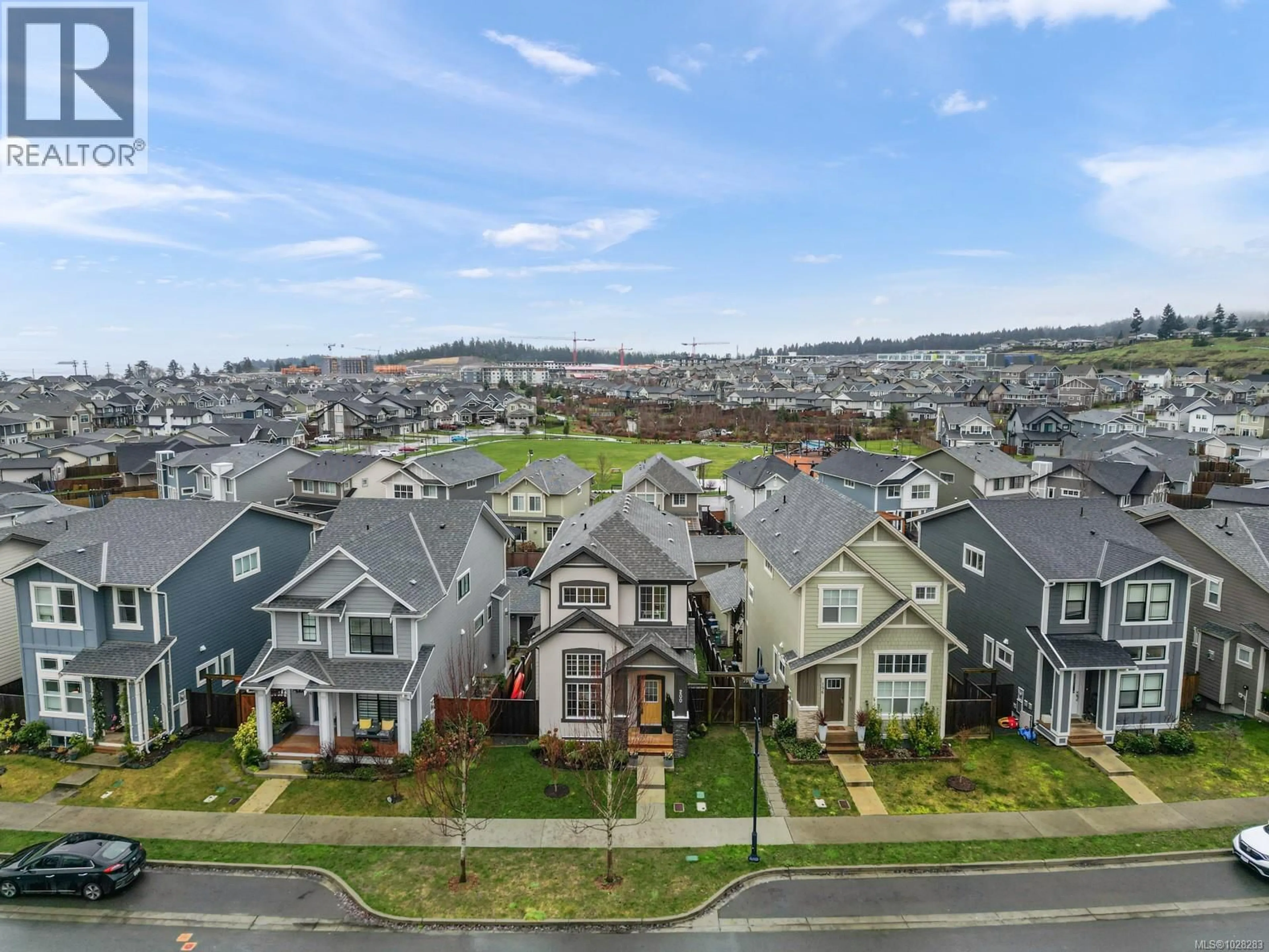 A pic from outside/outdoor area/front of a property/back of a property/a pic from drone, mountain view for 200 CASPIAN DRIVE, Colwood British Columbia V9C0P8