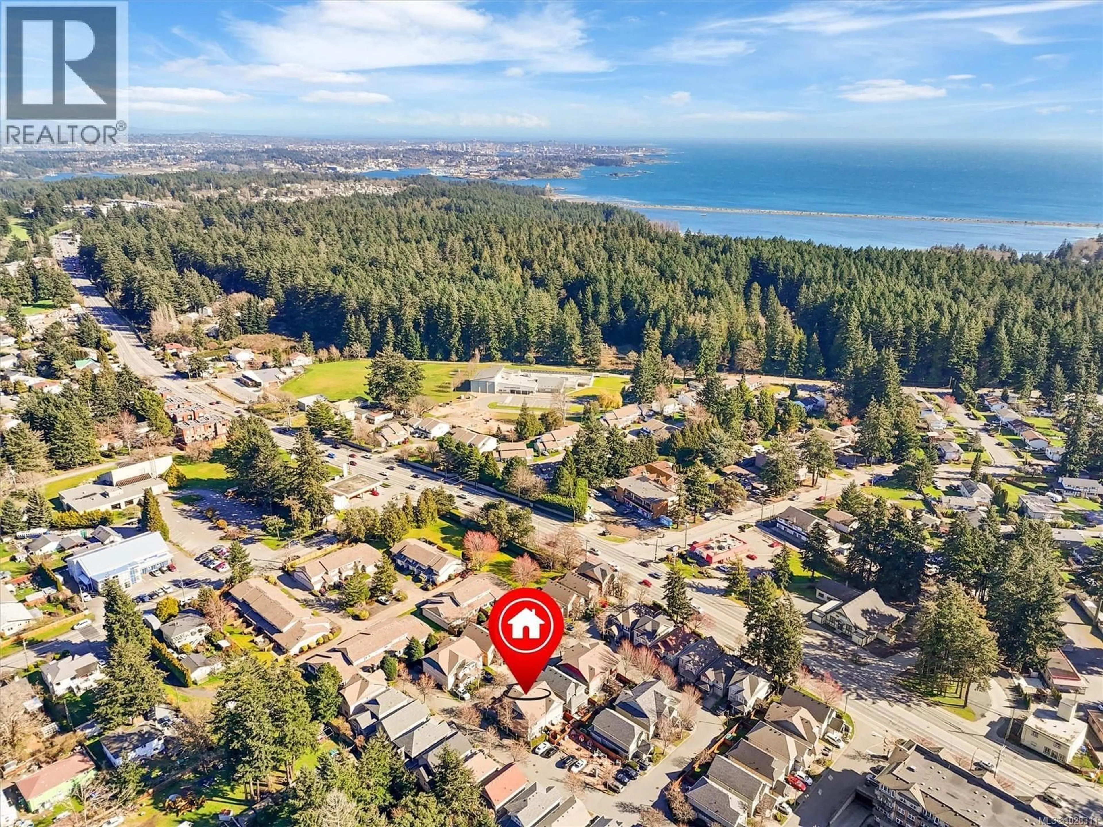 A pic from outside/outdoor area/front of a property/back of a property/a pic from drone, water/lake/river/ocean view for 13 - 2210 SOOKE ROAD, Colwood British Columbia V9B0E4