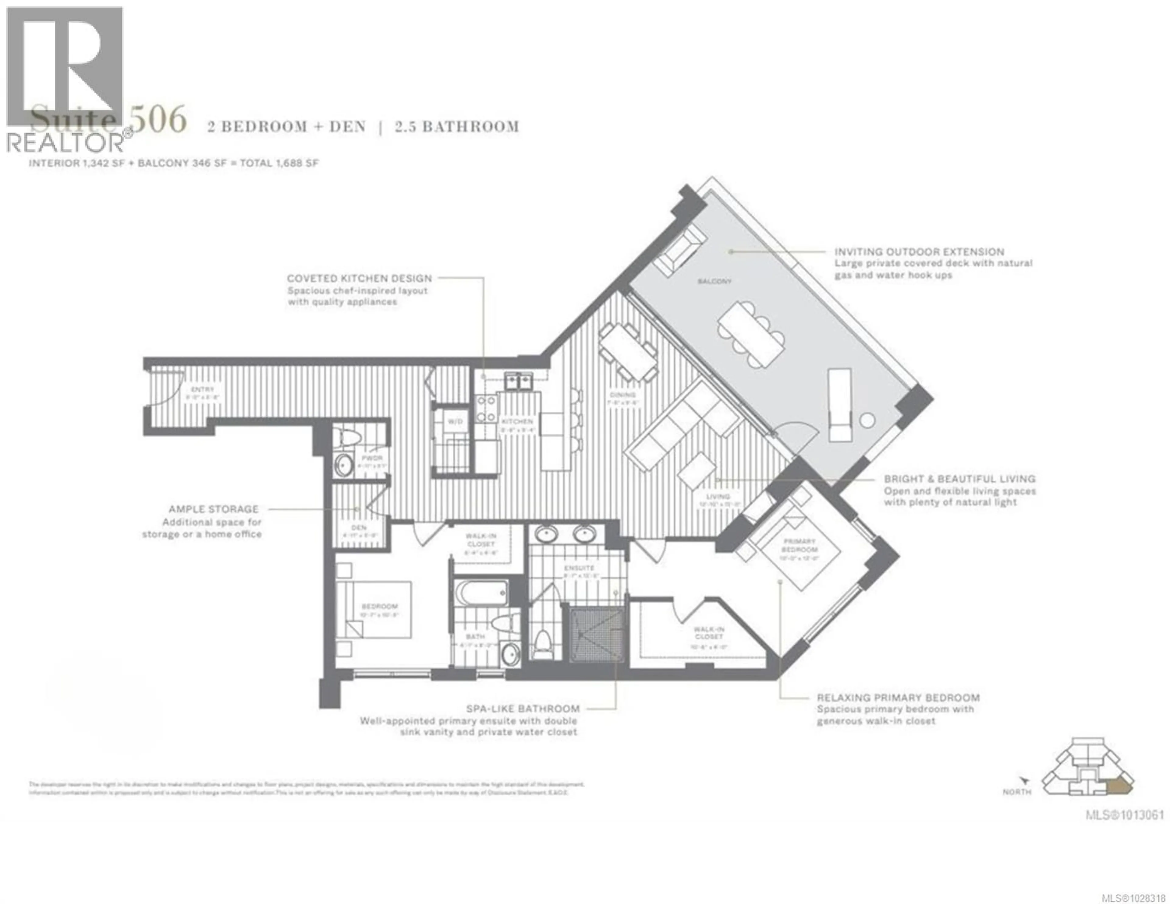 Floor plan for 506 - 3529 DOLPHIN DRIVE, Nanoose Bay British Columbia V9P9K1