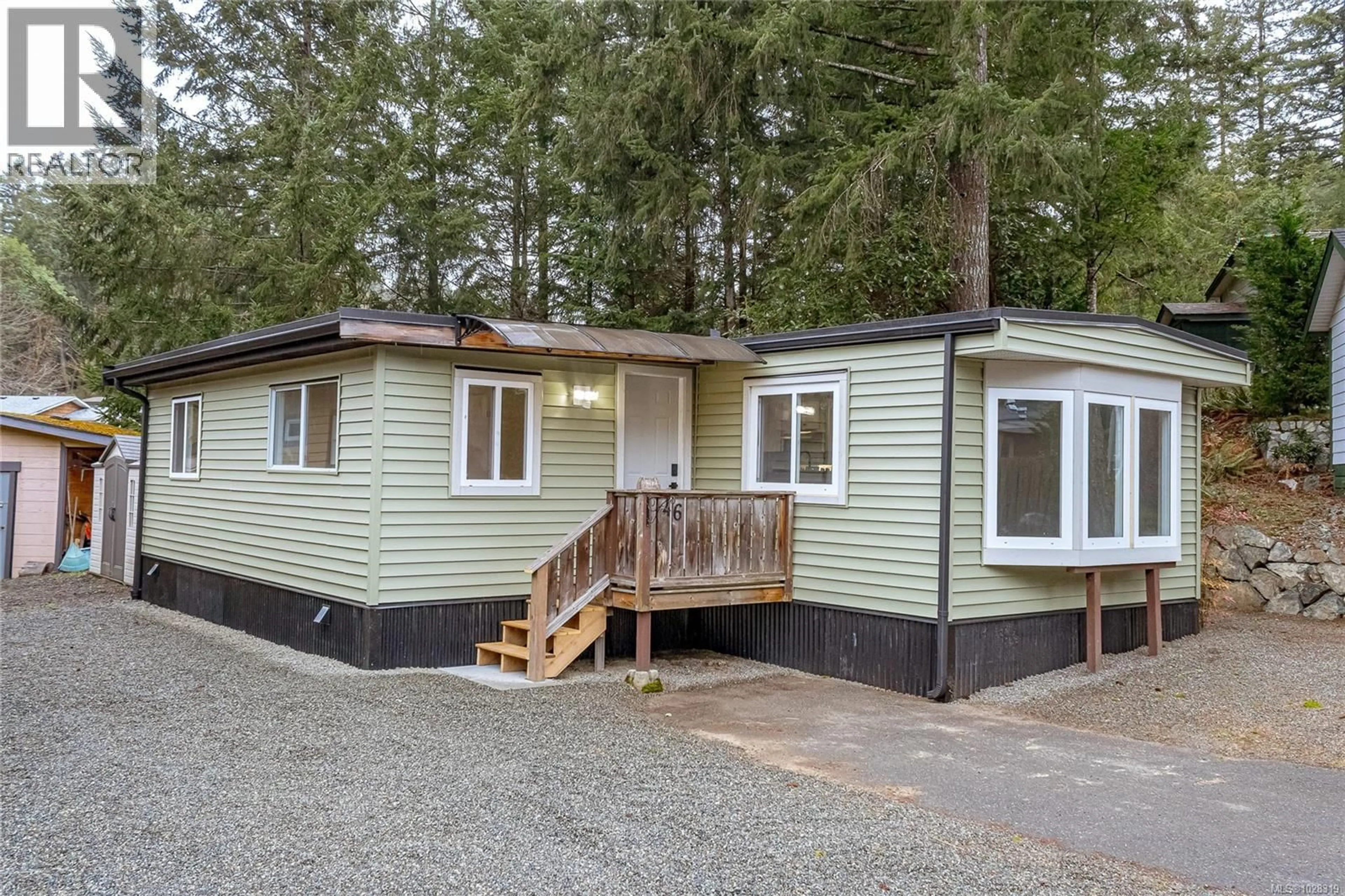 Home with vinyl exterior material, street for 46 - 2785 WALLBANK ROAD, Shawnigan Lake British Columbia V0R2W0