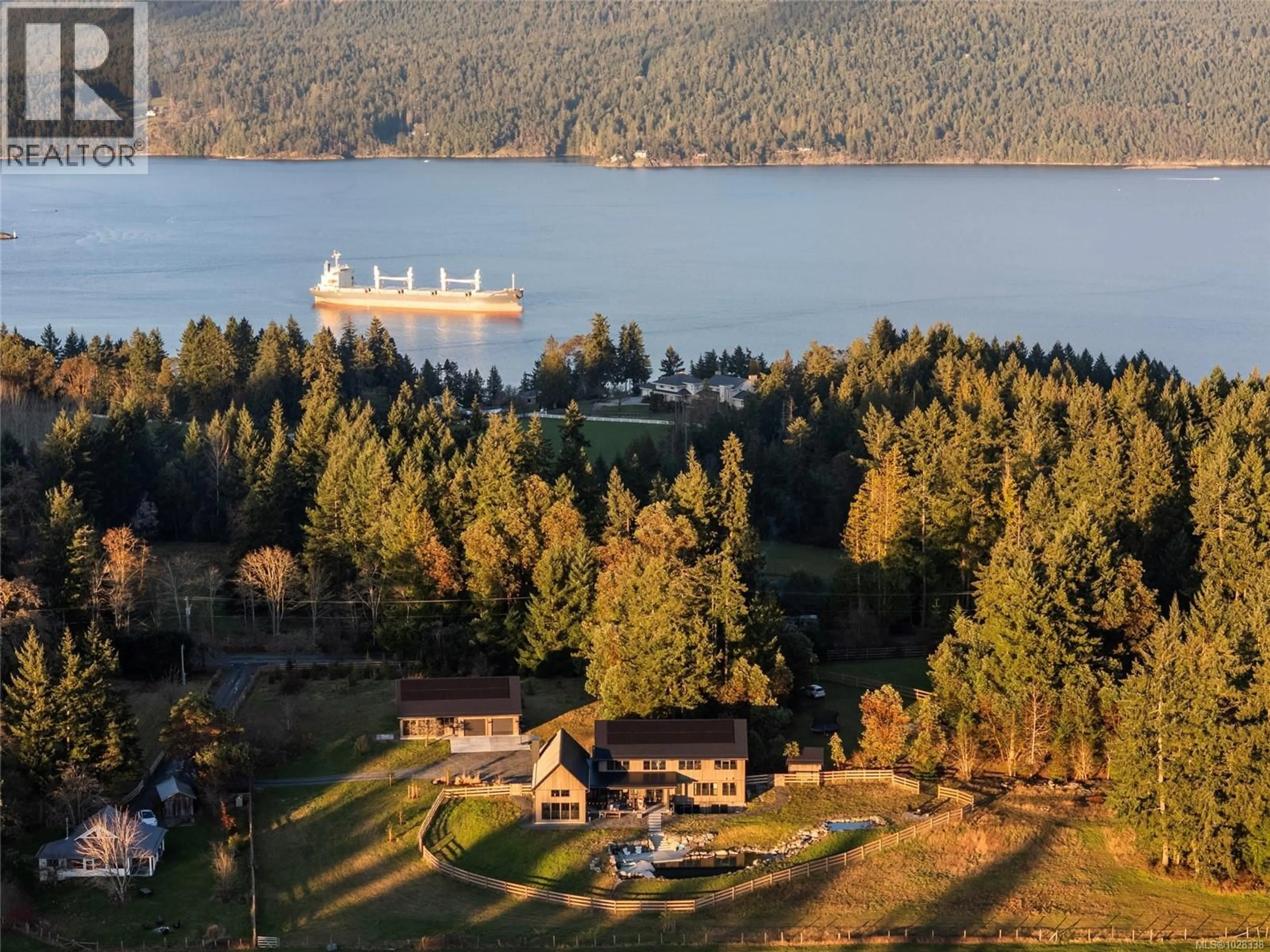 A pic from outside/outdoor area/front of a property/back of a property/a pic from drone, water/lake/river/ocean view for 1210 CHERRY POINT ROAD, Cobble Hill British Columbia V0R1N2