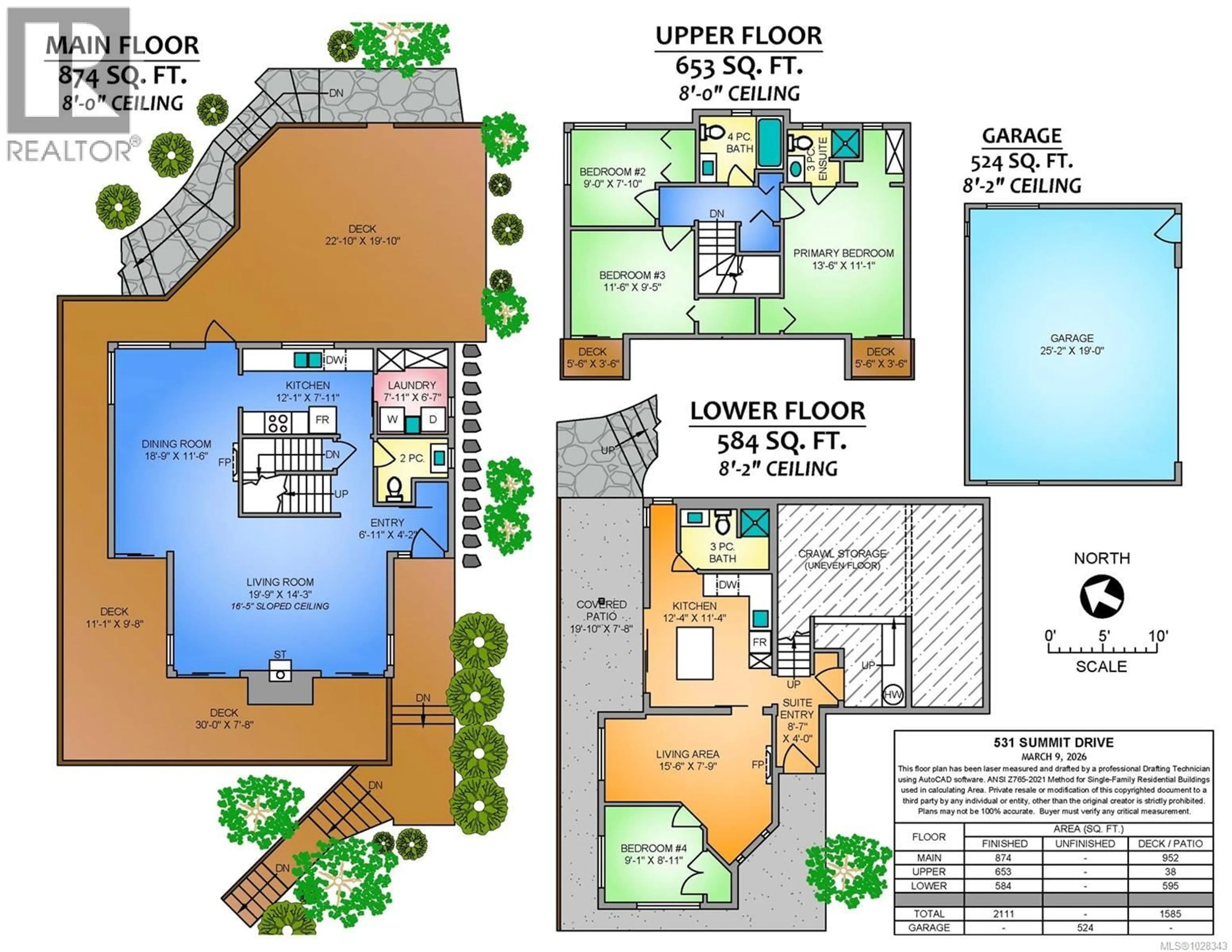 Floor plan for 531 SUMMIT DRIVE, Nanaimo British Columbia V9T5J7