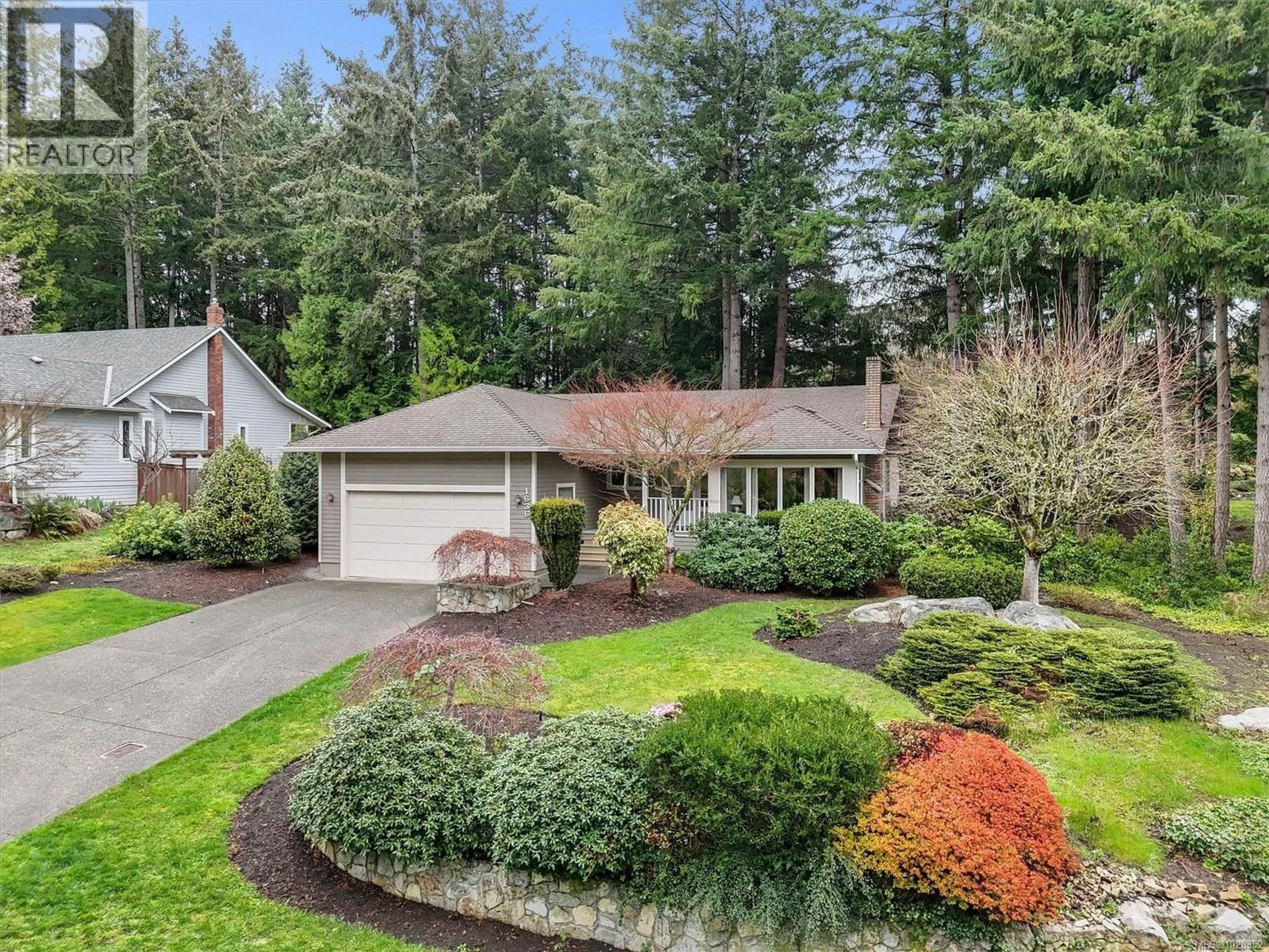 A pic from outside/outdoor area/front of a property/back of a property/a pic from drone, street for 1636 BARRETT DRIVE, North Saanich British Columbia V8L5A6