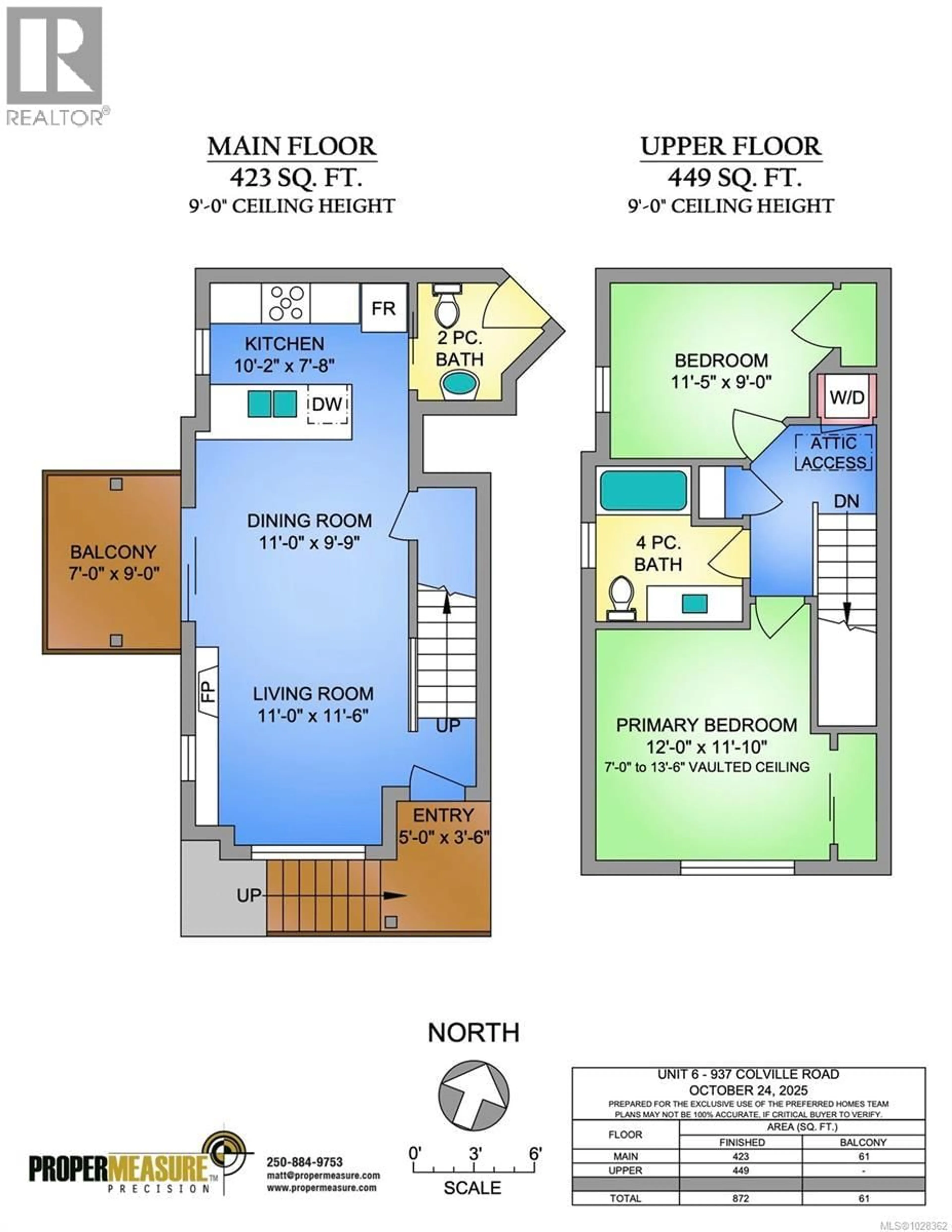Floor plan for 6 - 937 COLVILLE ROAD, Esquimalt British Columbia V9A4P4