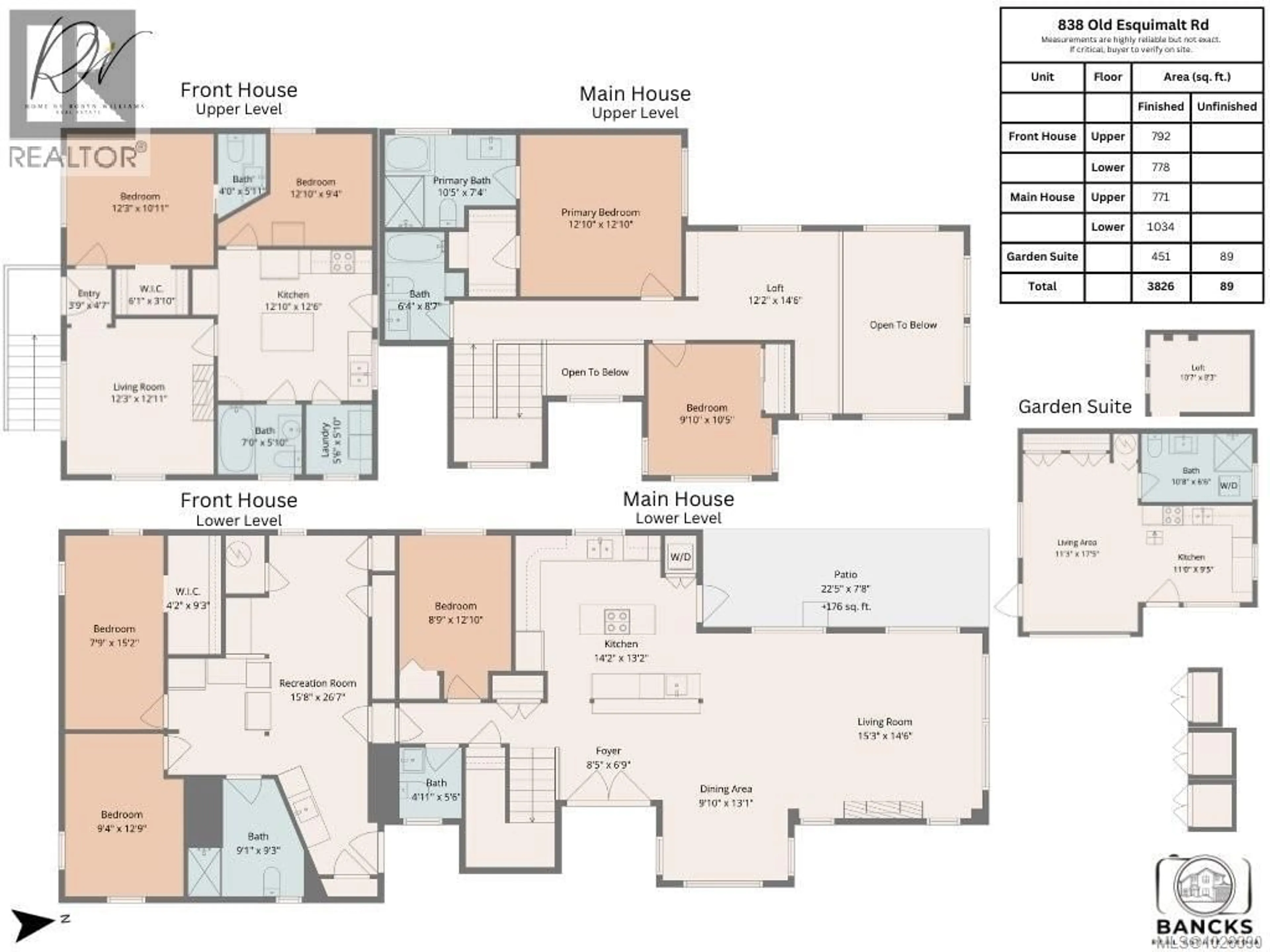Floor plan for 838 OLD ESQUIMALT ROAD, Esquimalt British Columbia V9A4X1