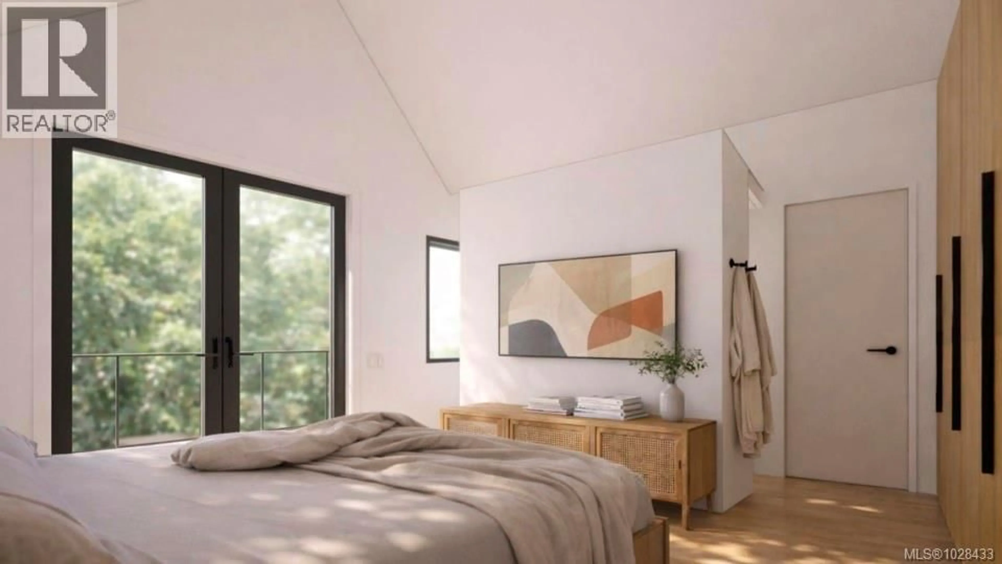 Bedroom with bed, wood/laminate floor for 317 EDWARD STREET, Victoria British Columbia V9A3E7