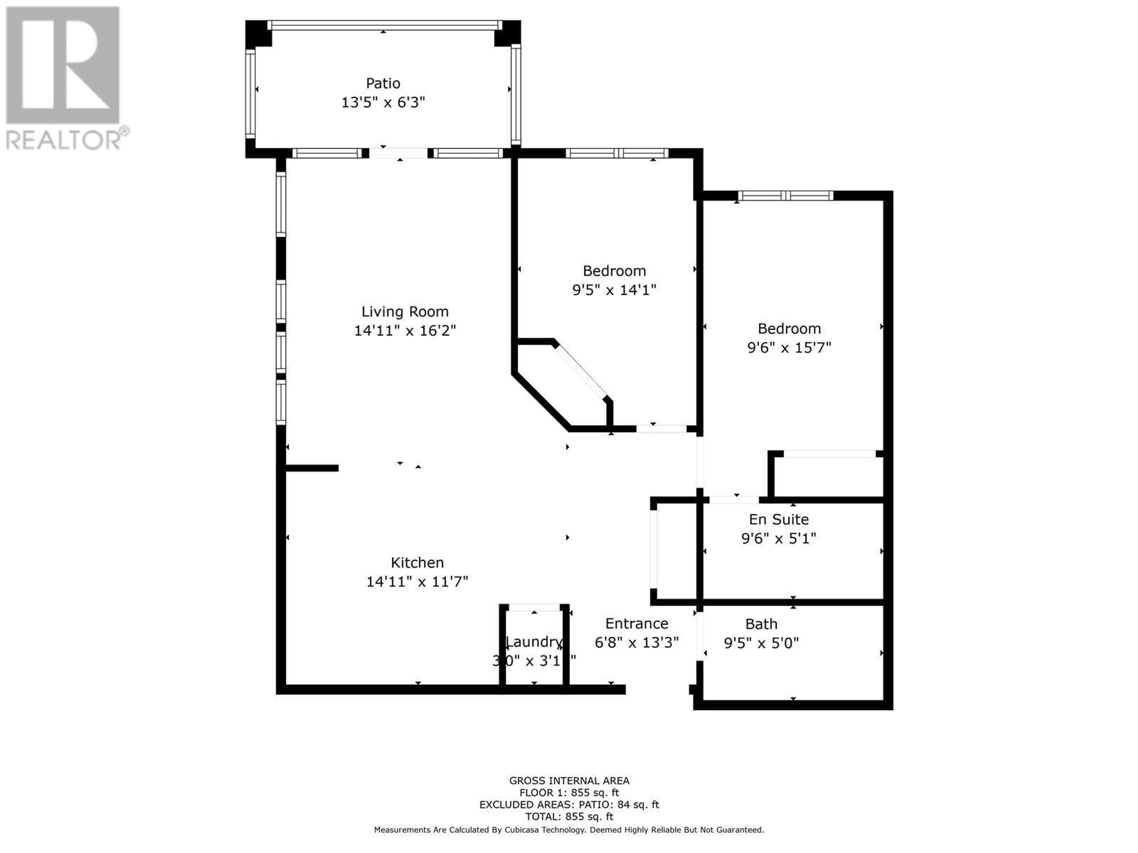 Floor plan for 301 - 1481 GLENMORE ROAD NORTH, Kelowna British Columbia V1V2C5