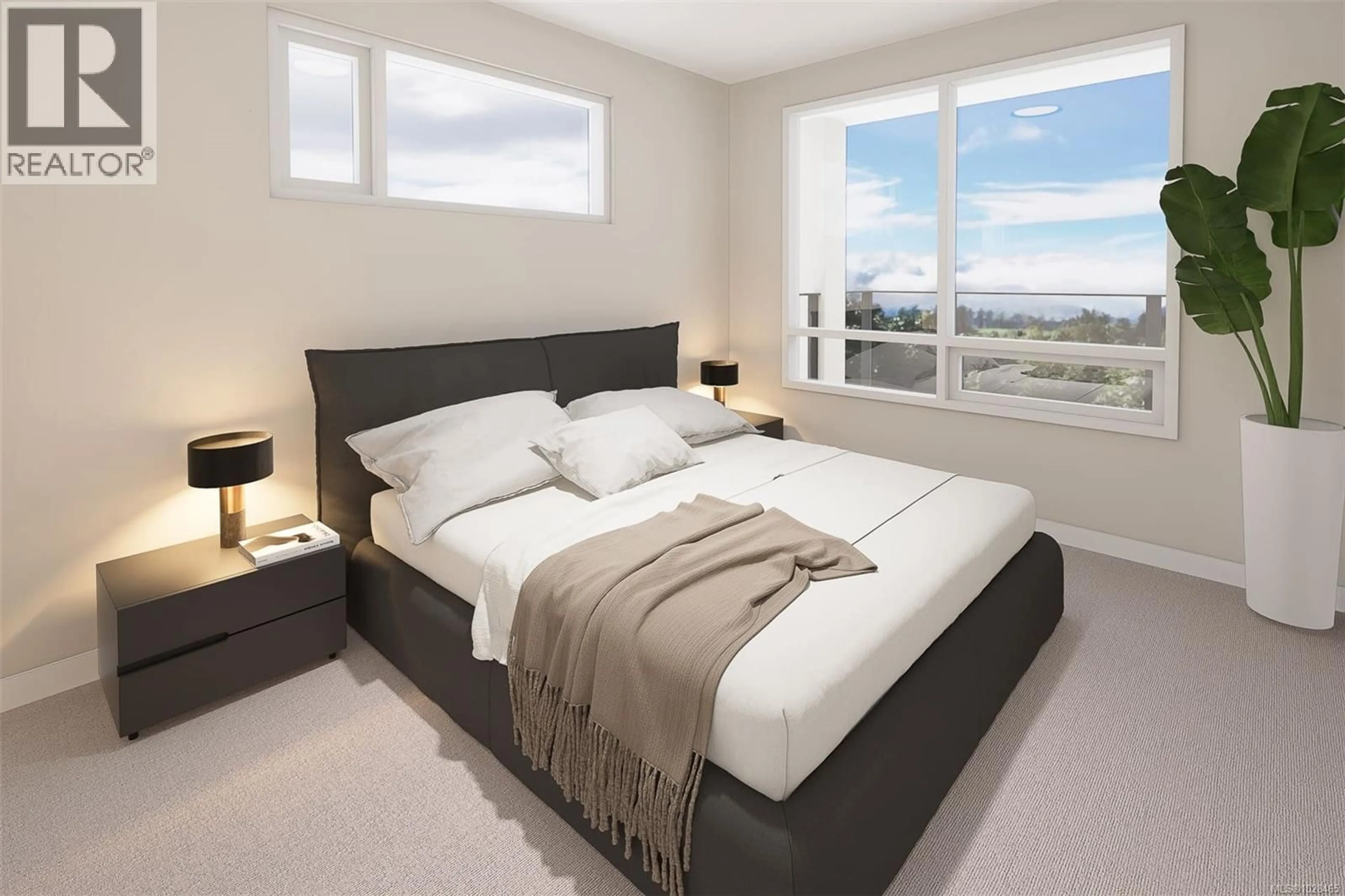 Bedroom with bed, carpet floor for 409 - 2881 LEIGH ROAD, Langford British Columbia V9B4G5