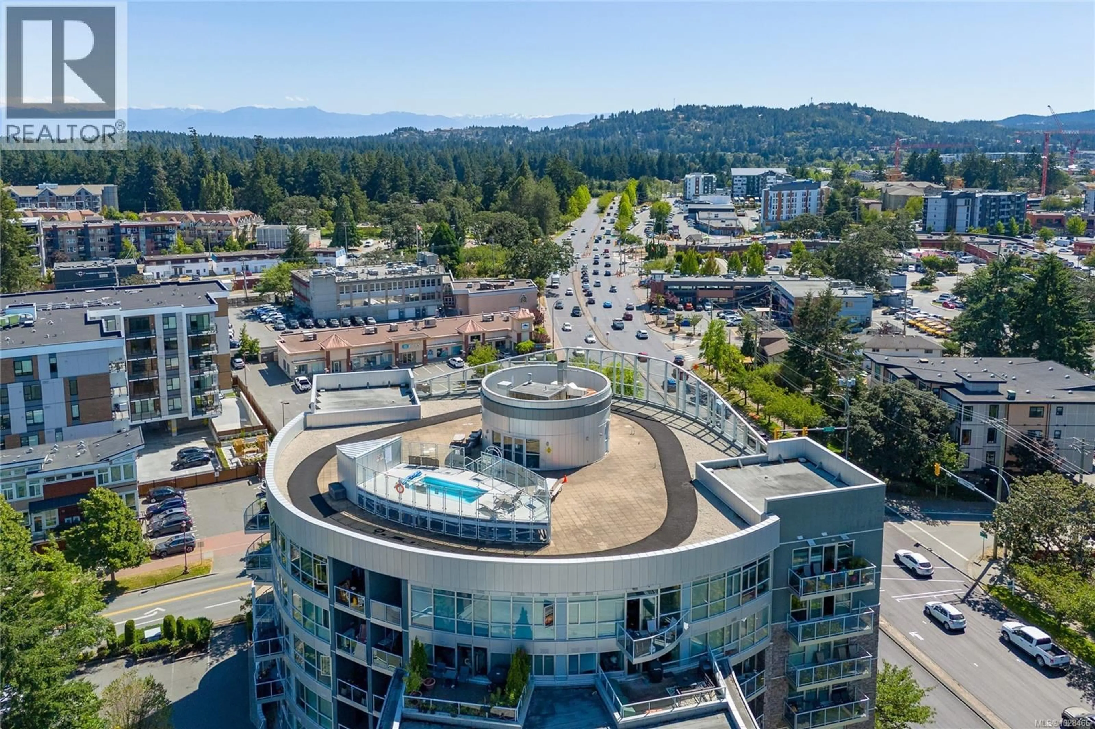A pic from outside/outdoor area/front of a property/back of a property/a pic from drone, city buildings view from balcony for 332 - 2745 VETERANS MEMORIAL PARKWAY, Langford British Columbia V9B0H4