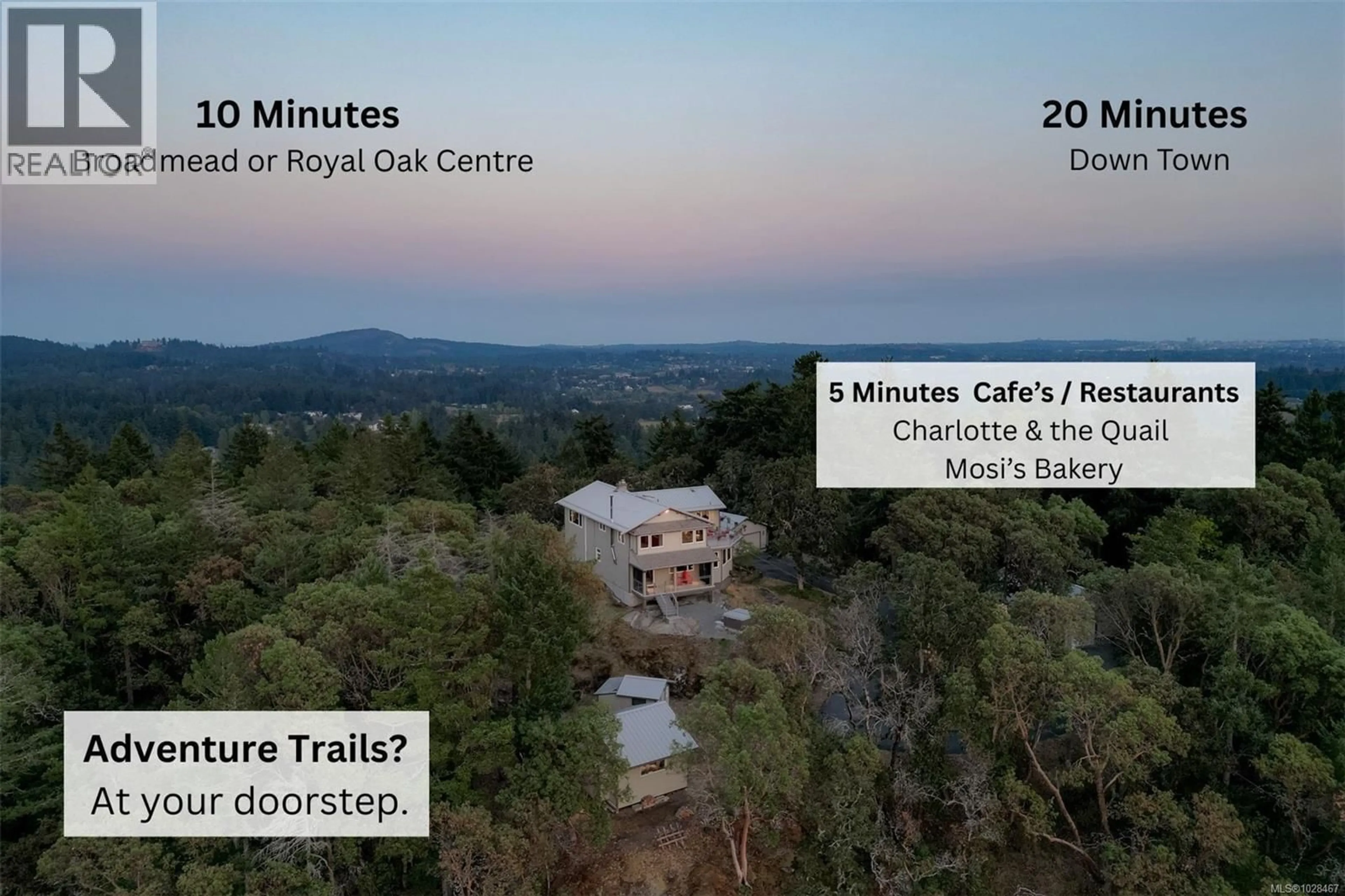 A pic from outside/outdoor area/front of a property/back of a property/a pic from drone, forest/trees view for 4801 EXCELSIOR ROAD, Saanich British Columbia V9E2E5