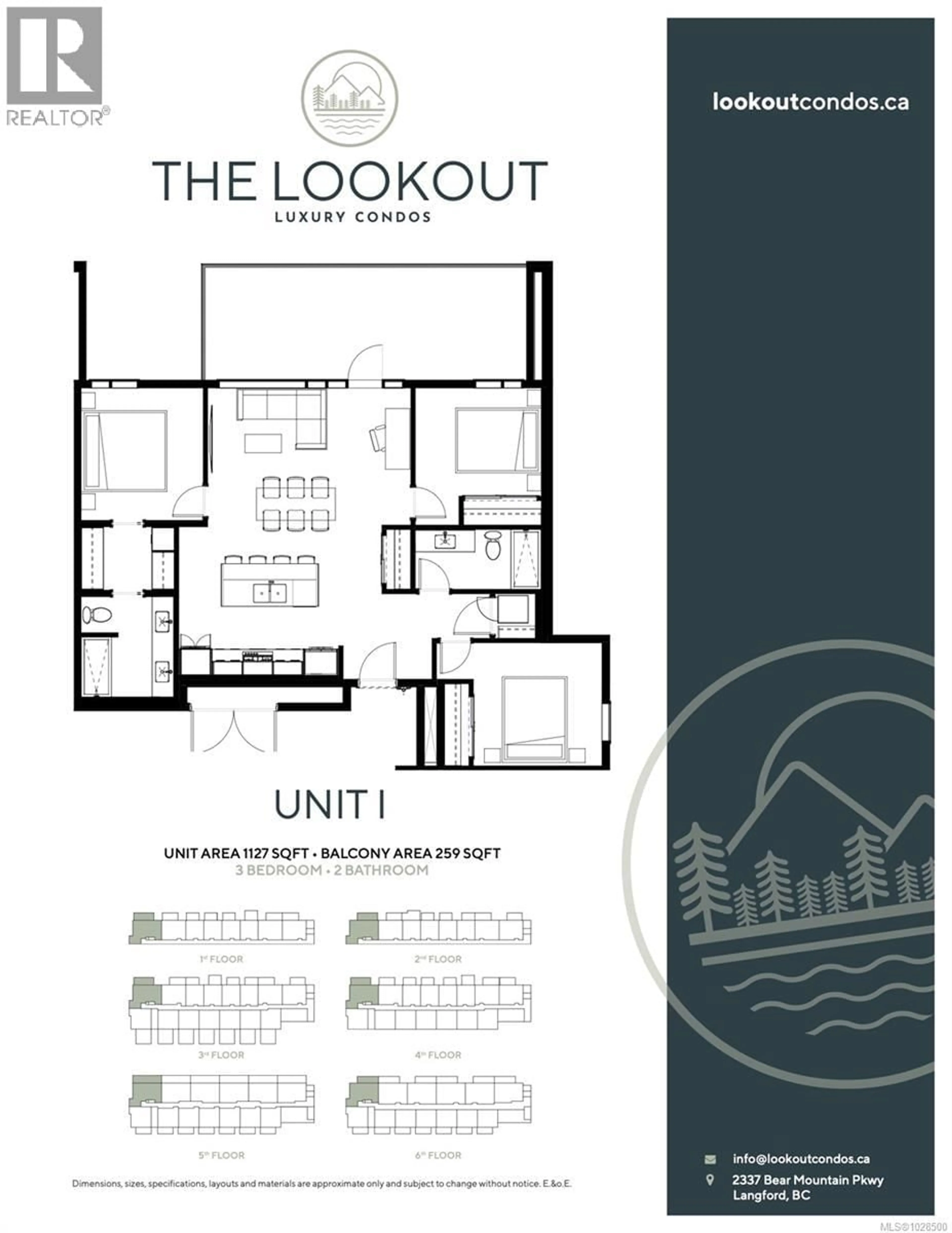 Floor plan for 316 - 2341 BEAR MOUNTAIN PARKWAY, Langford British Columbia V9B6V1