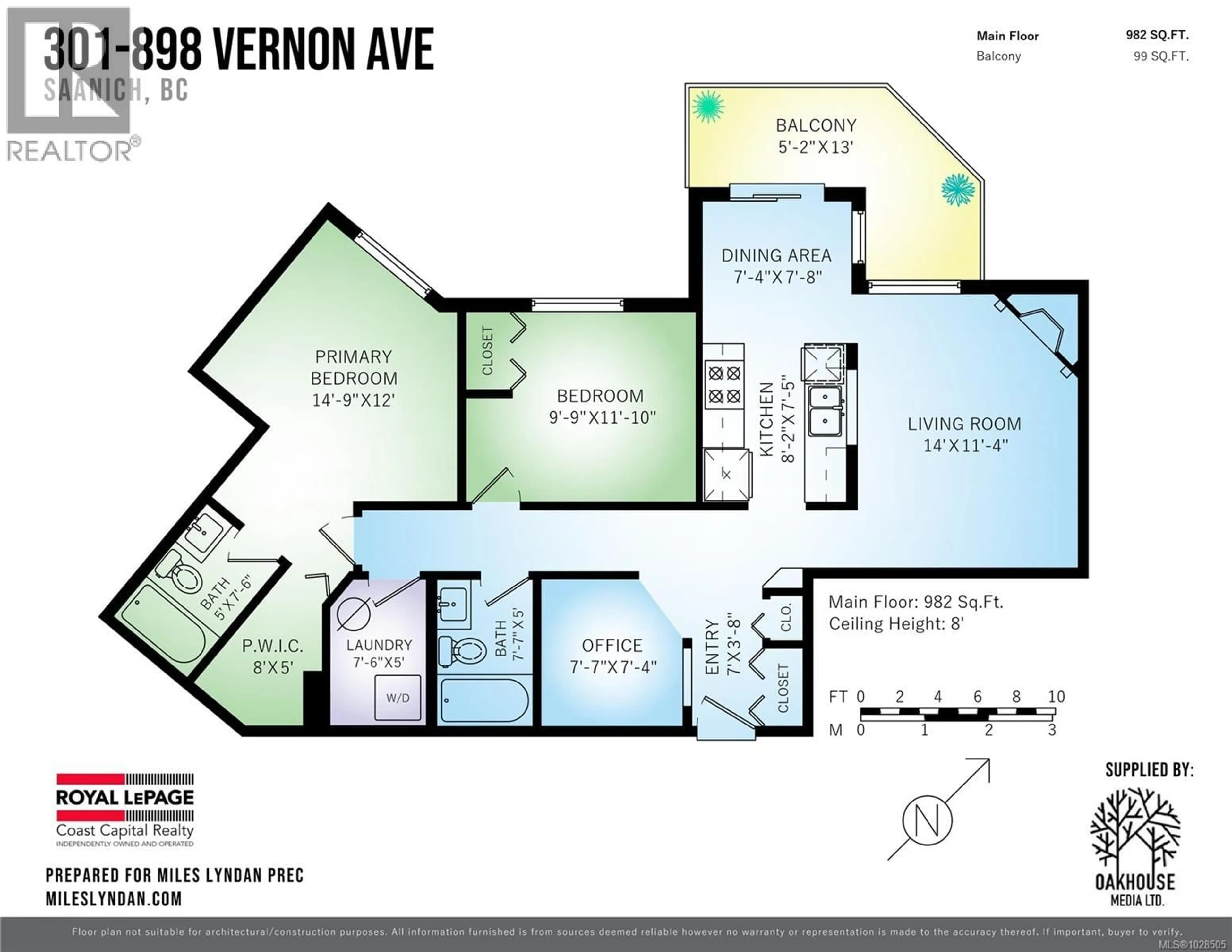 Floor plan for 301 - 898 VERNON AVENUE, Saanich British Columbia V8Z2W6