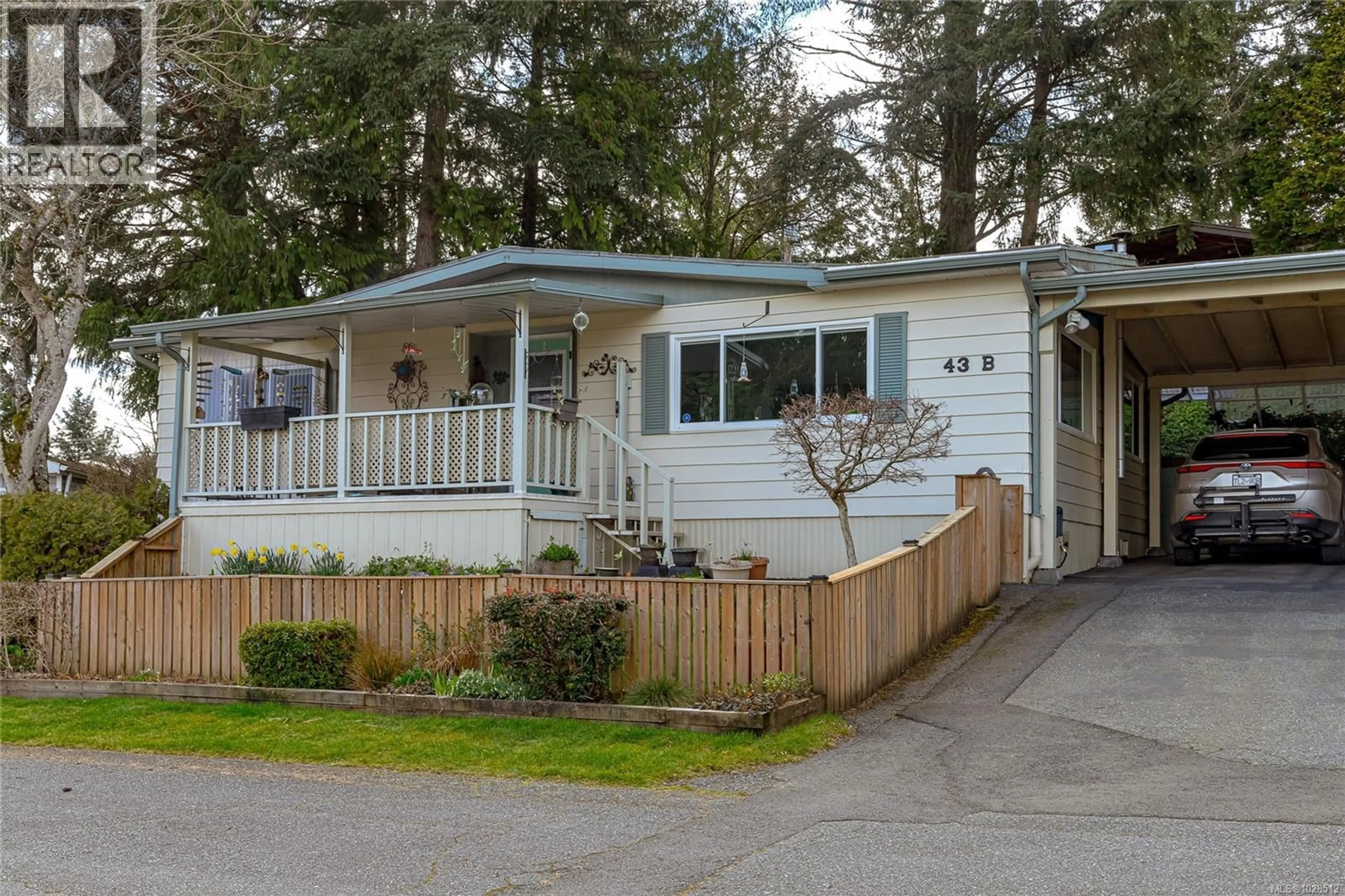 Home with vinyl exterior material, street for 43B - 1000 CHASE RIVER ROAD, Nanaimo British Columbia V9R6L9