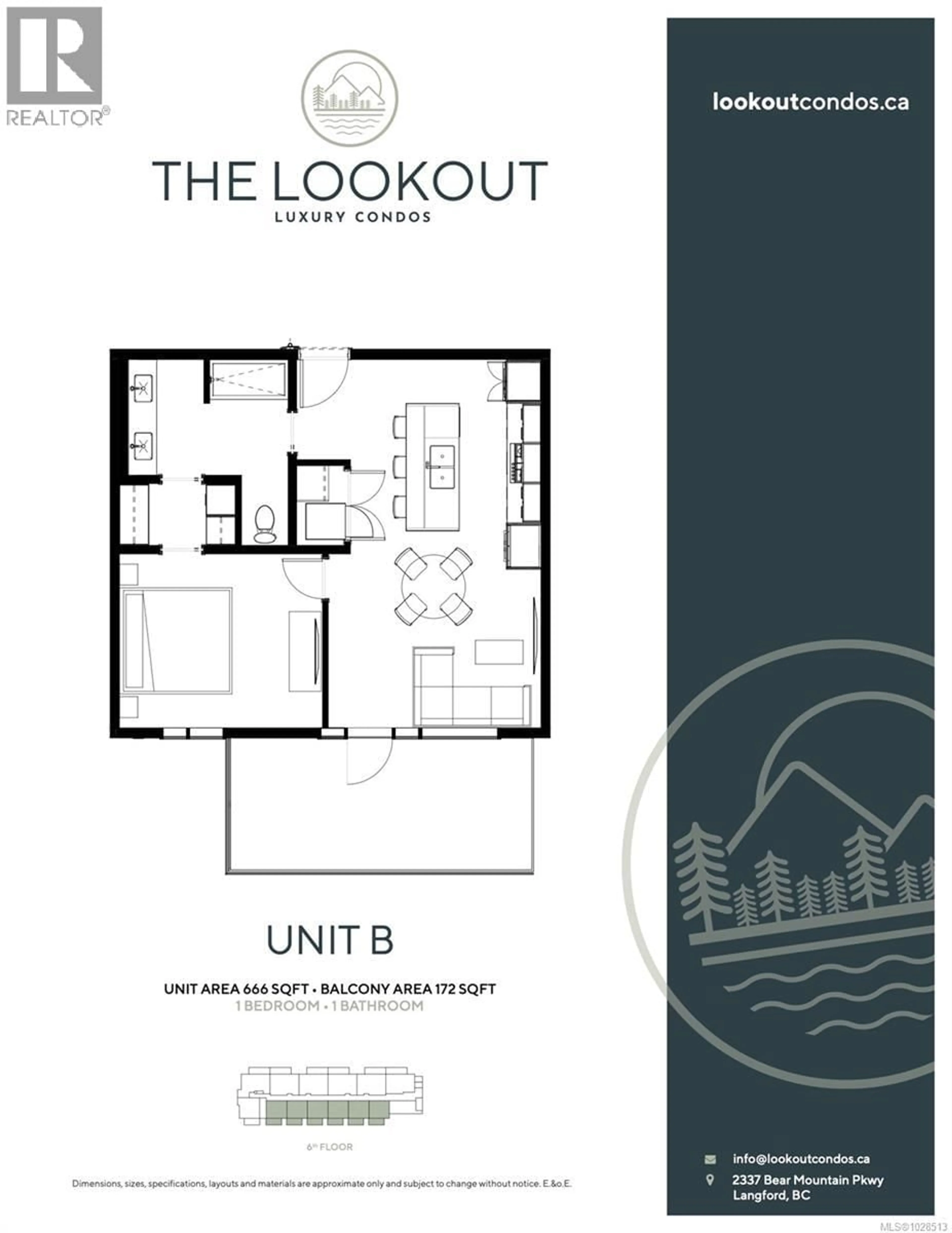 Floor plan for 605 - 2341 BEAR MOUNTAIN PARKWAY, Langford British Columbia V9B6V1