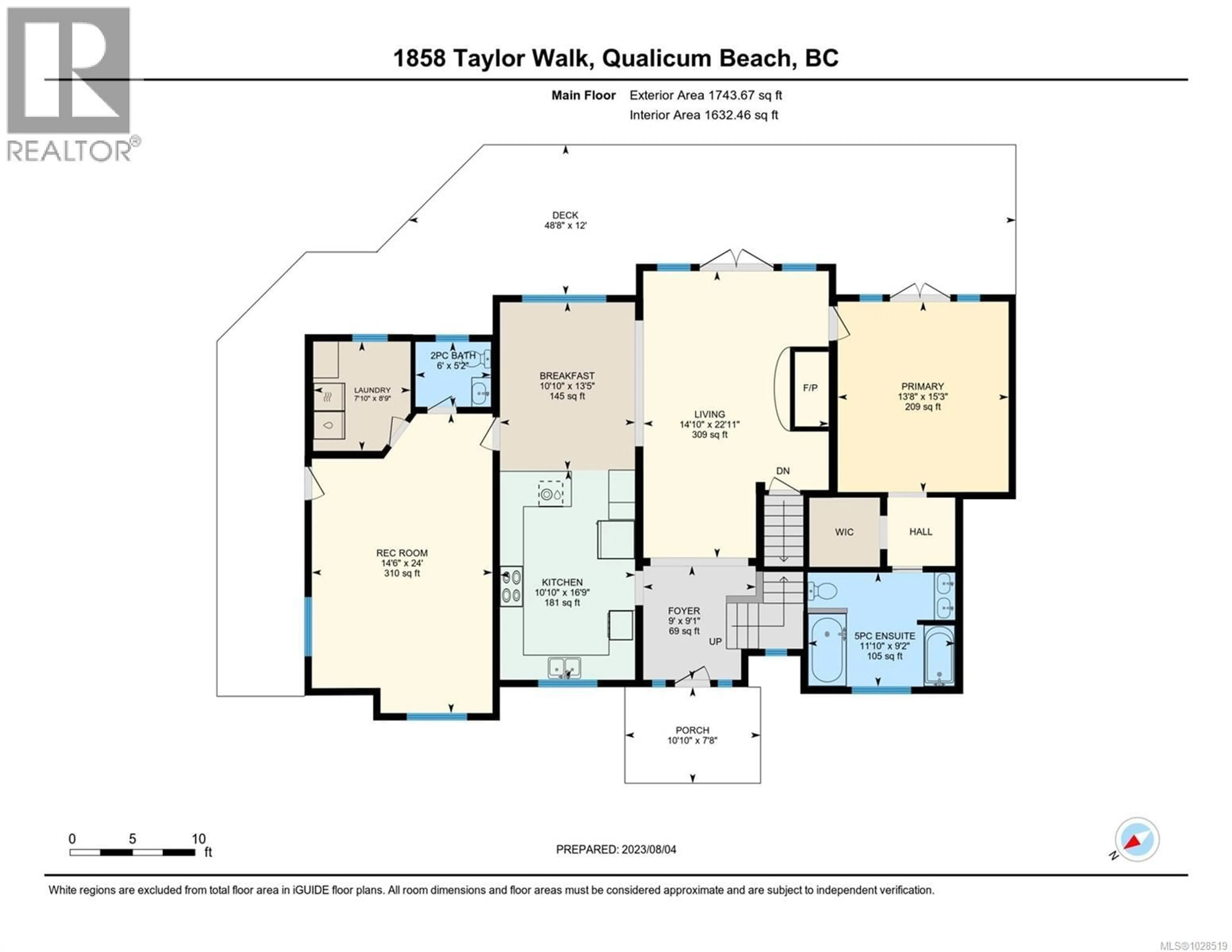 Floor plan for 1858 TAYLOR WALK, Qualicum Beach British Columbia V9K2S3