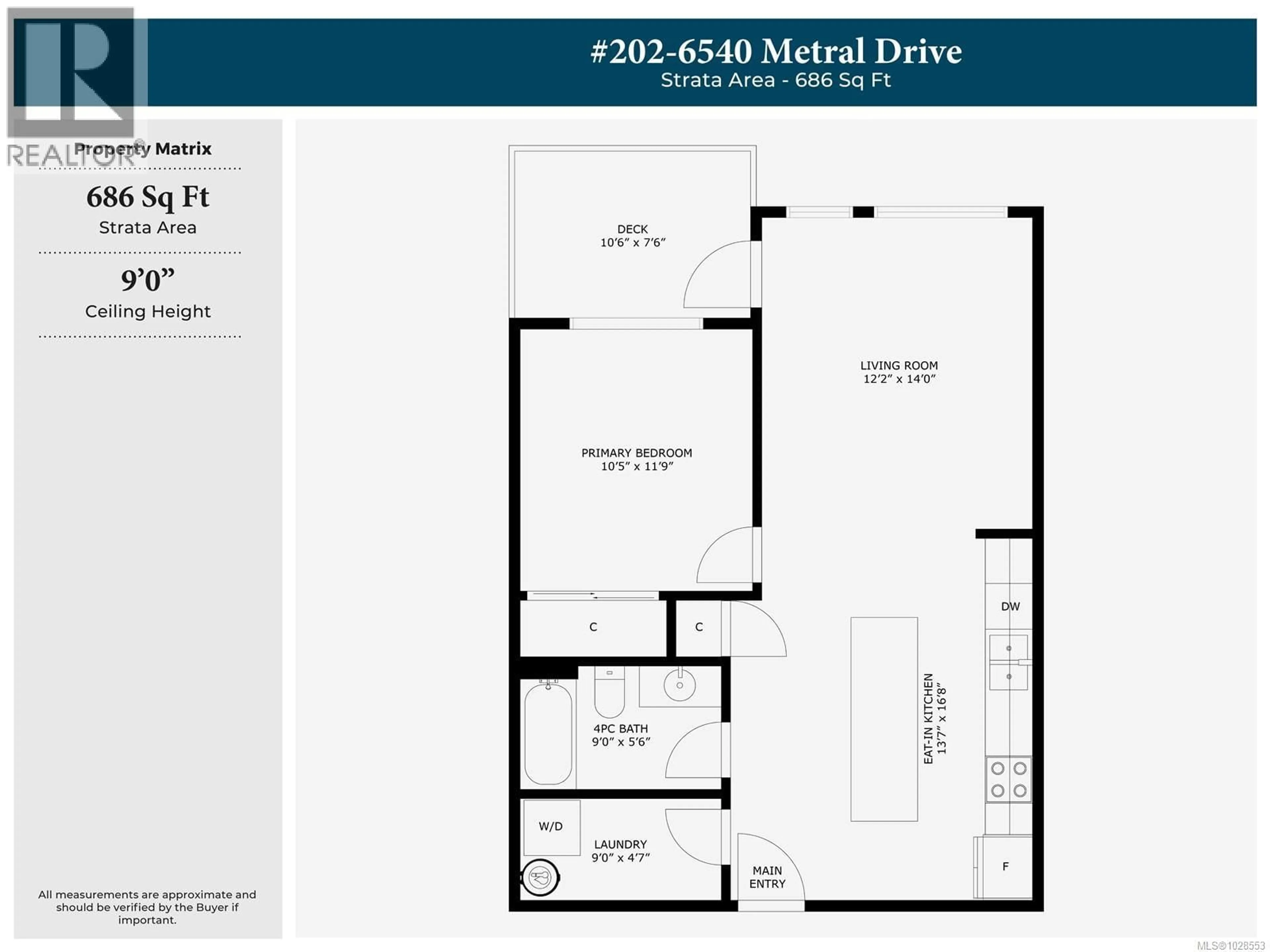 Floor plan for 202 - 6540 METRAL DRIVE, Nanaimo British Columbia V9T2L8