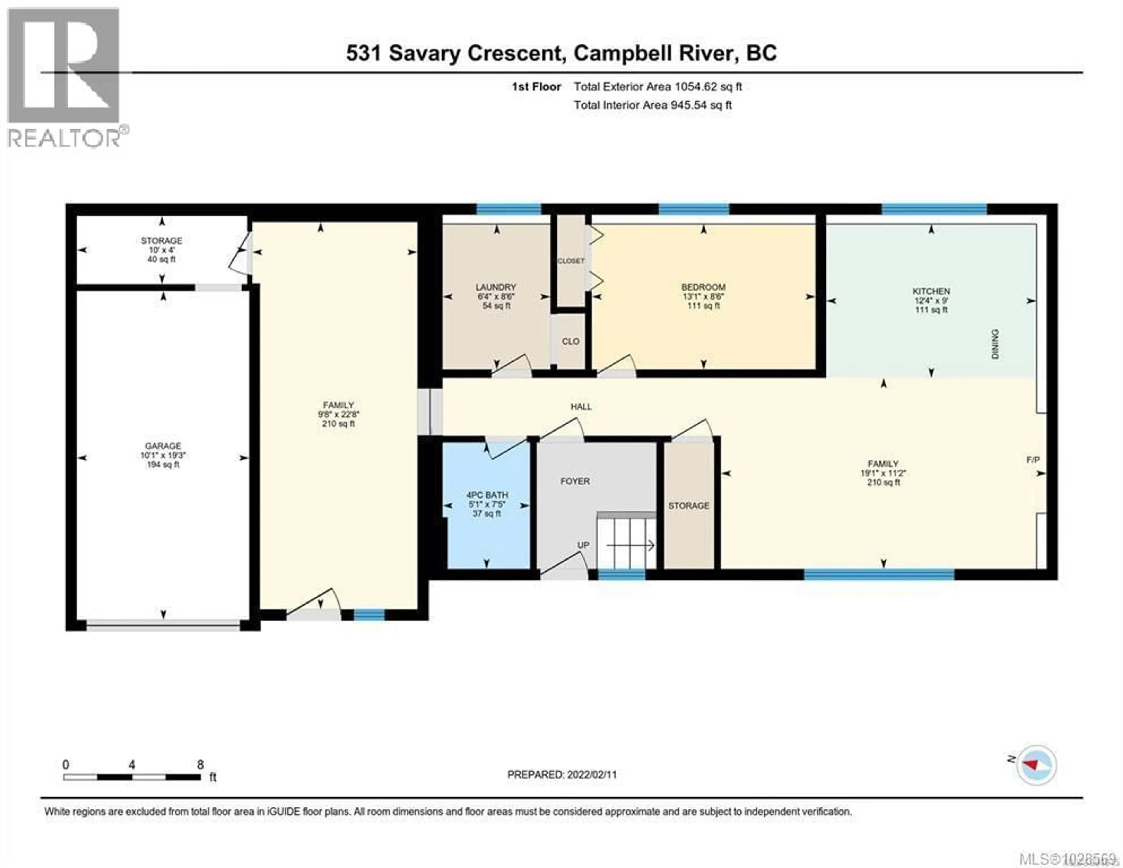 Floor plan for 531 SAVARY CRESCENT, Campbell River British Columbia V9W6V7