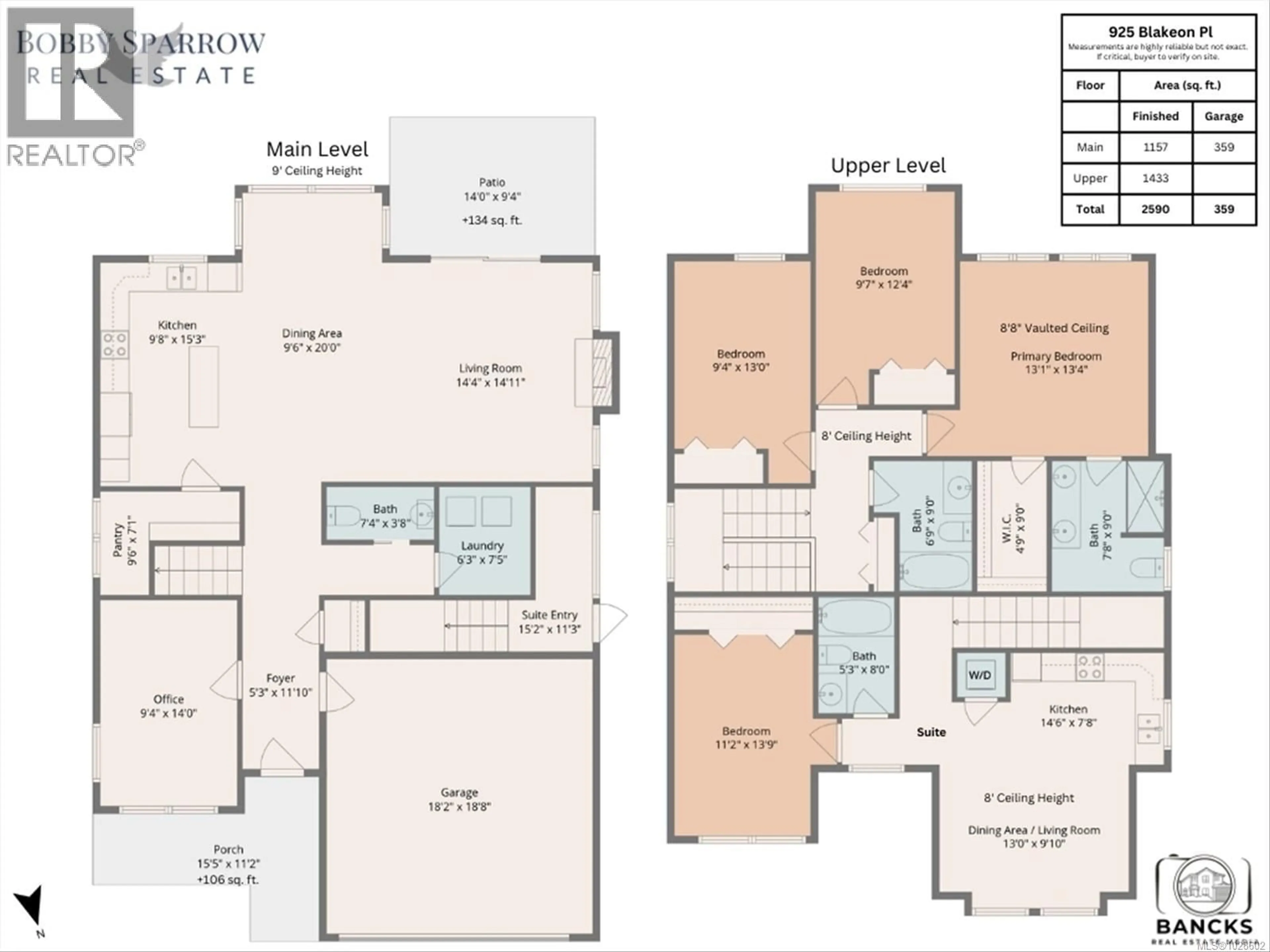 Floor plan for 925 BLAKEON PLACE, Langford British Columbia V9C0R3