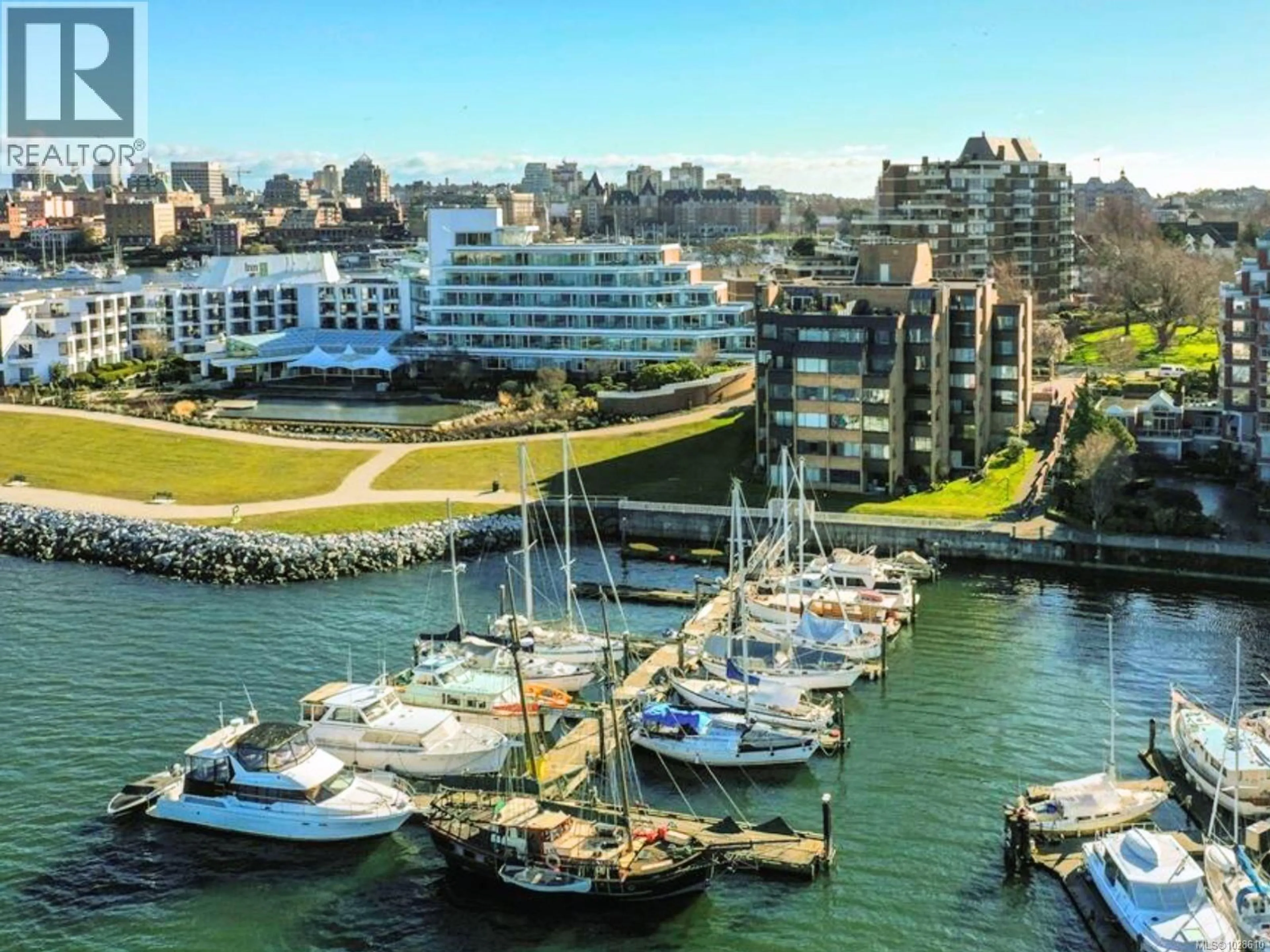 A pic from outside/outdoor area/front of a property/back of a property/a pic from drone, water/lake/river/ocean view for 201 - 640 MONTREAL STREET, Victoria British Columbia V8V1Z8