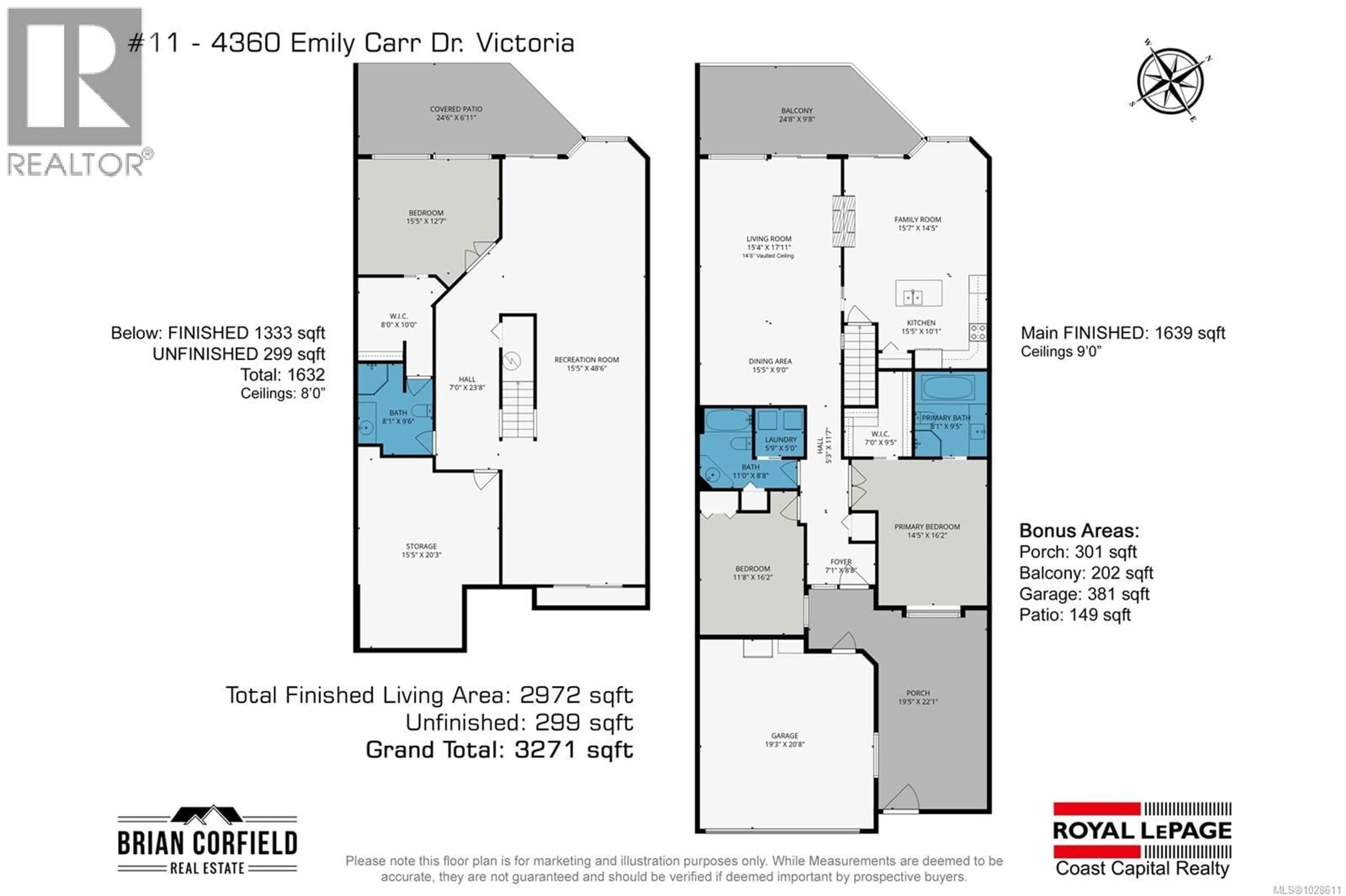 Floor plan for 11 - 4360 EMILY CARR DRIVE, Saanich British Columbia V8X4Y4
