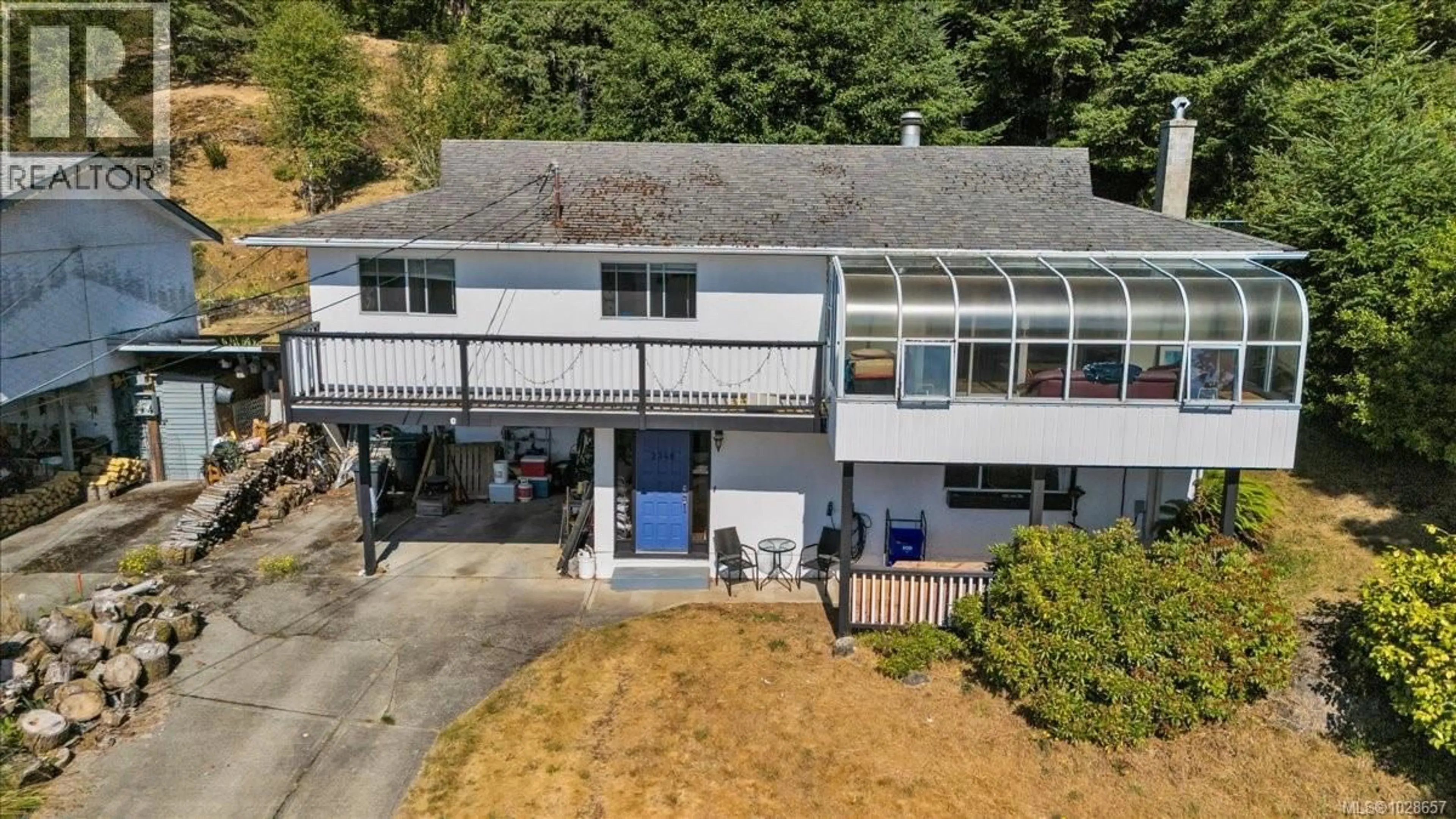 A pic from outside/outdoor area/front of a property/back of a property/a pic from drone, building for 2348 FRENCH ROAD NORTH, Sooke British Columbia V9Z0M5