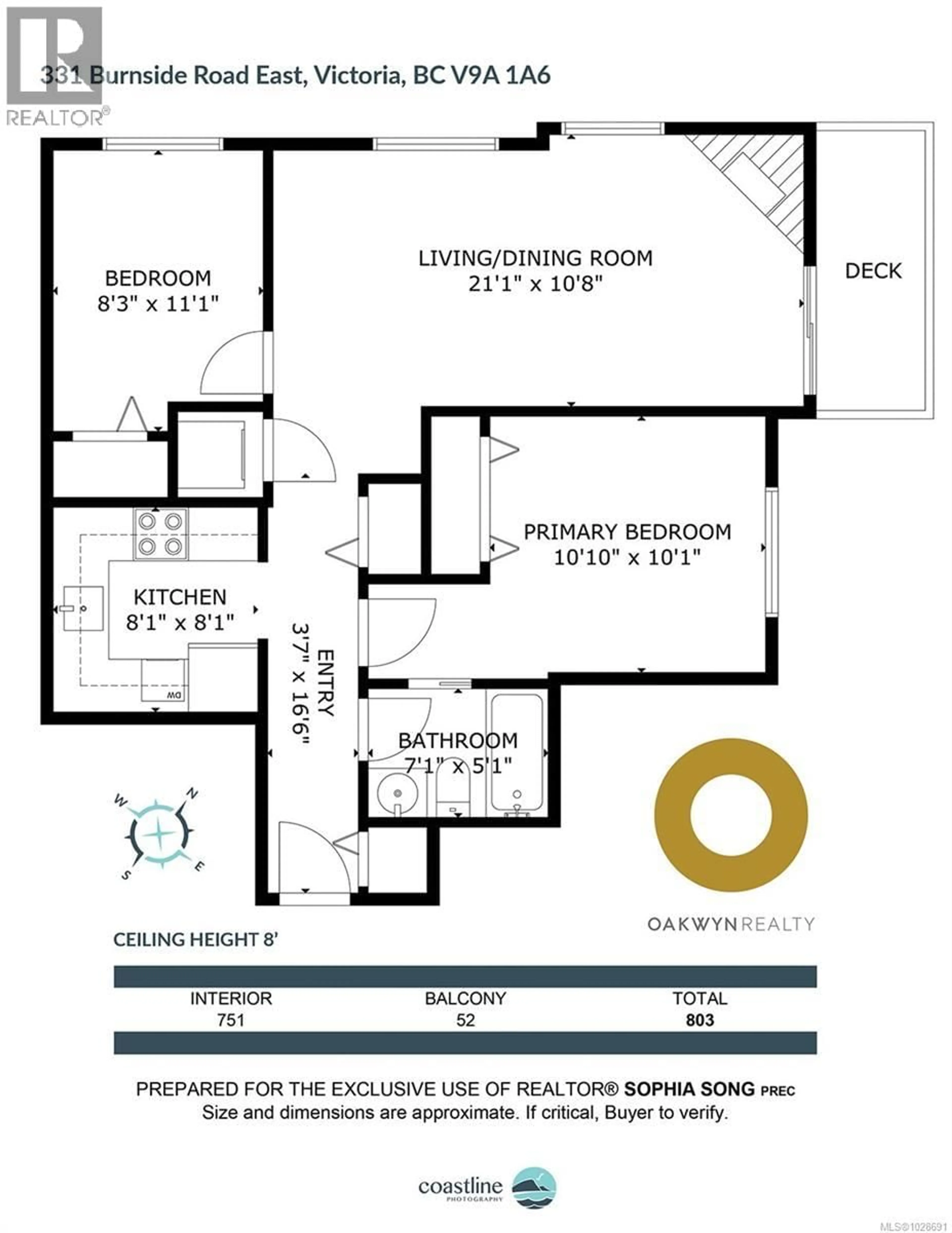 Floor plan for 301 - 331 BURNSIDE ROAD EAST, Victoria British Columbia V9A1A6