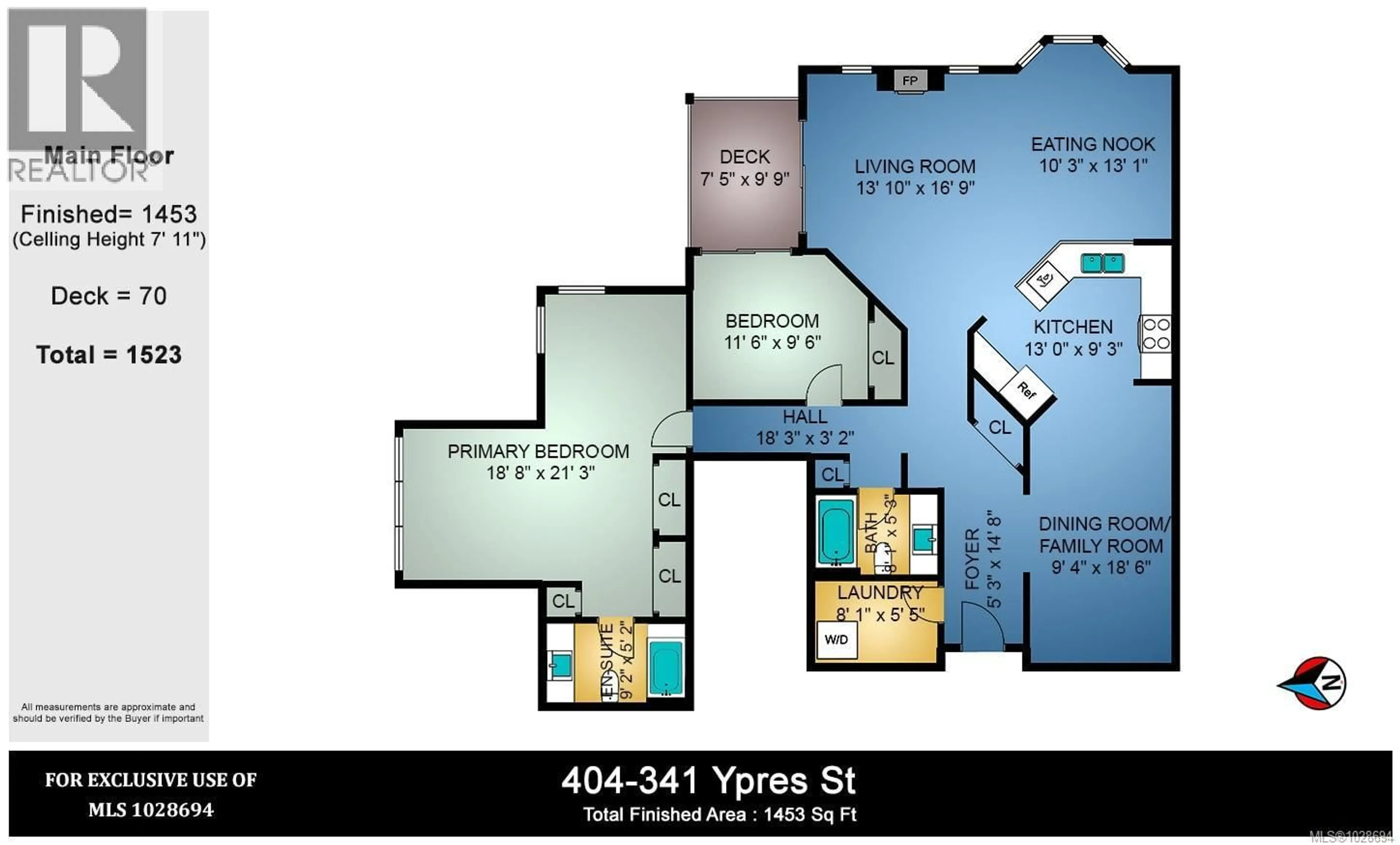Floor plan for 404 - 341 YPRES STREET, Duncan British Columbia V9L3T5