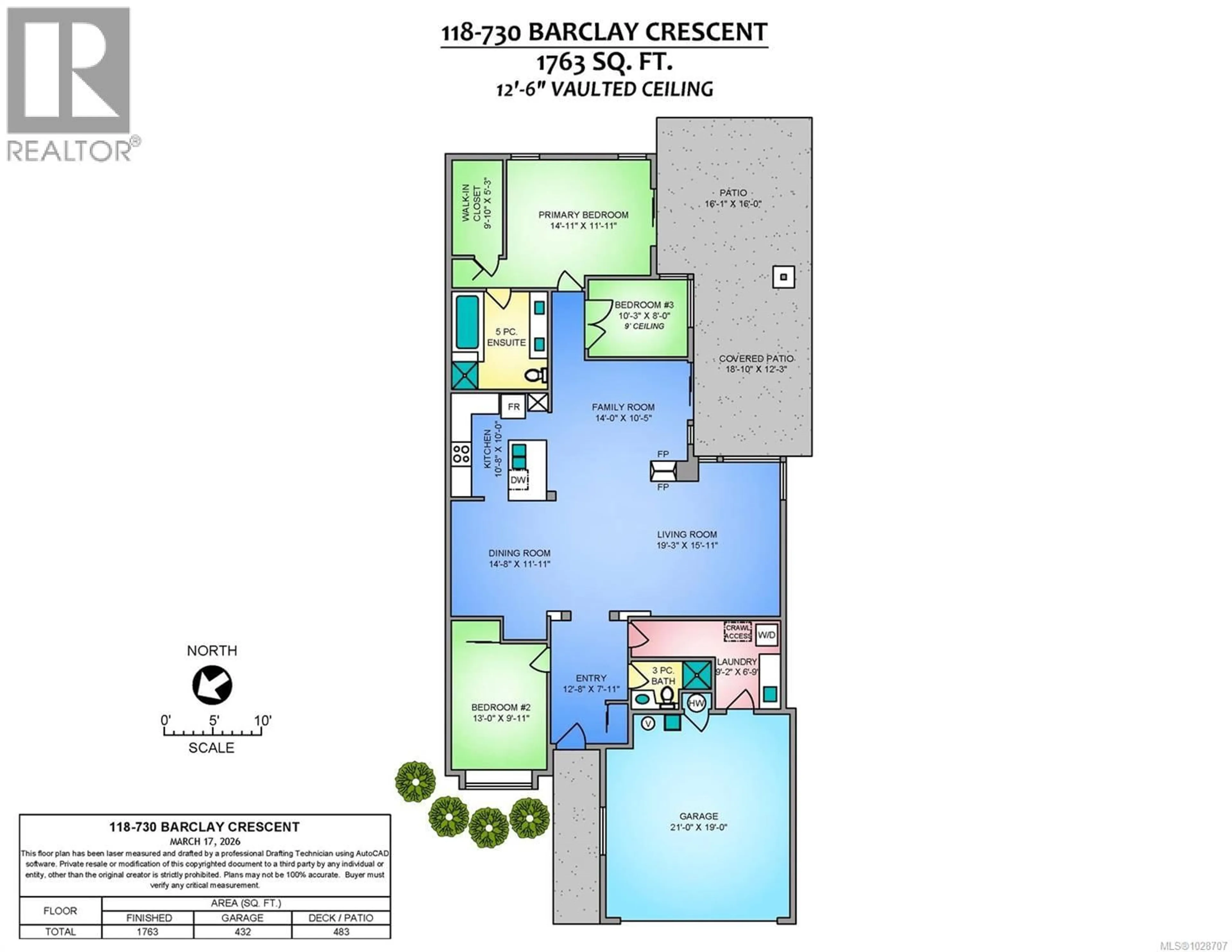 Floor plan for 118 - 730 BARCLAY CRESCENT, Parksville British Columbia V9P2Z3