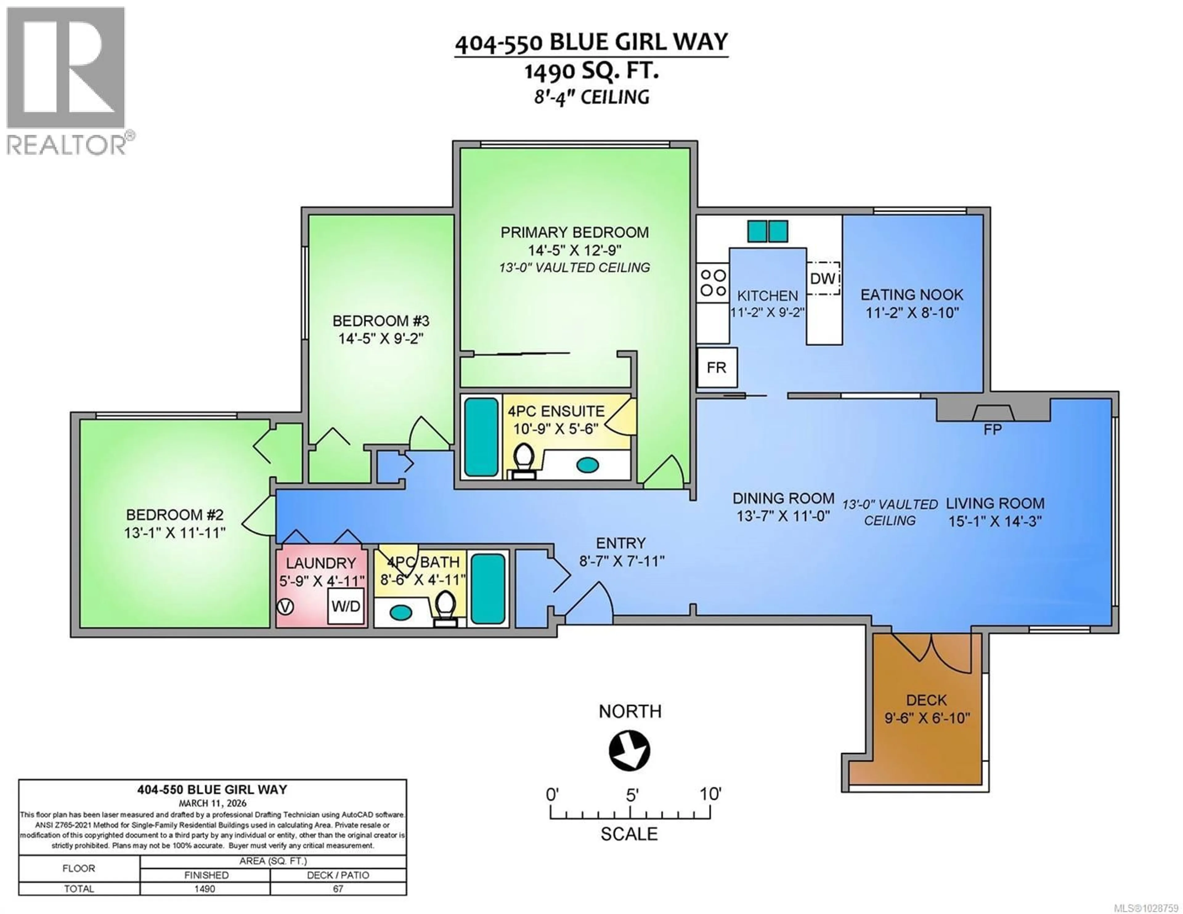 Floor plan for 404 - 550 BLUE GIRL WAY, Nanaimo British Columbia V9S5T6