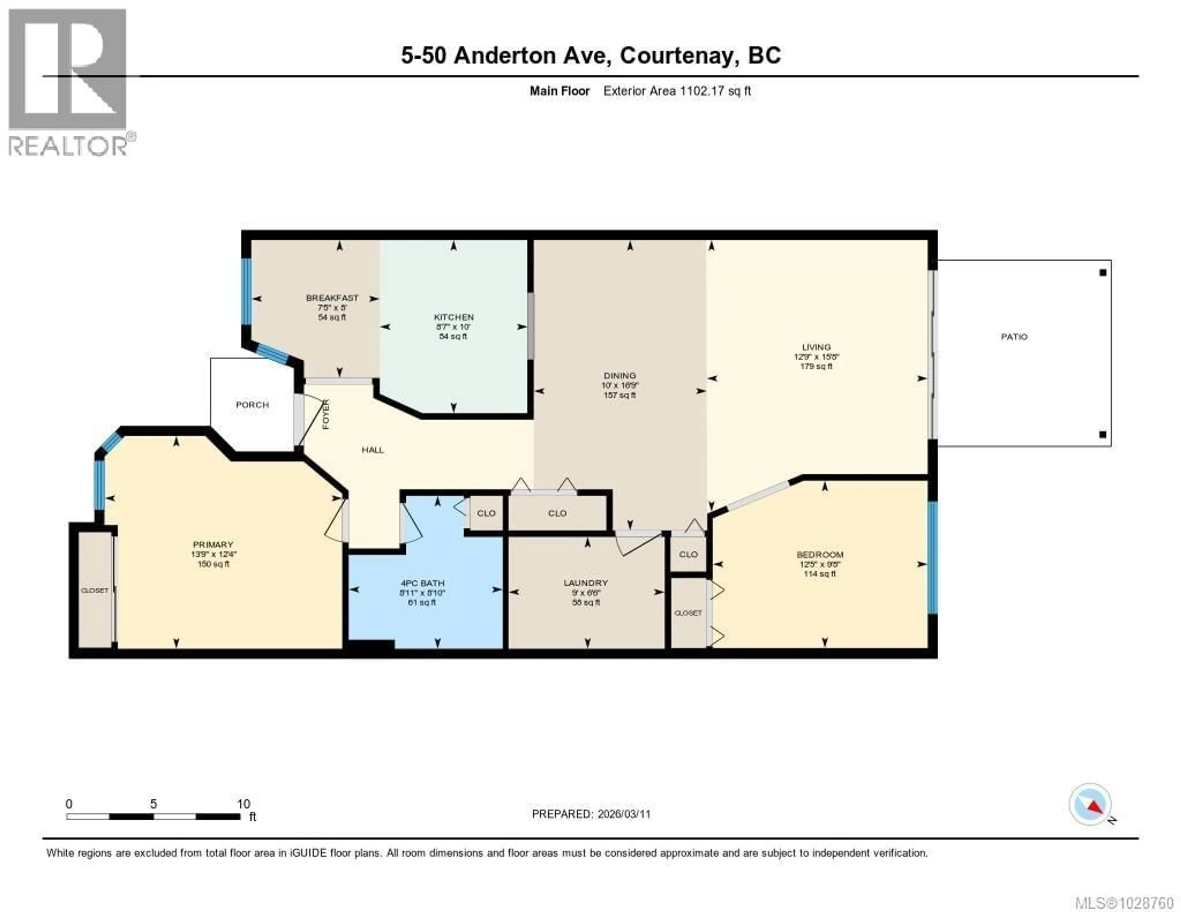 Floor plan for 5 - 50 ANDERTON AVENUE, Courtenay British Columbia V9N2G4