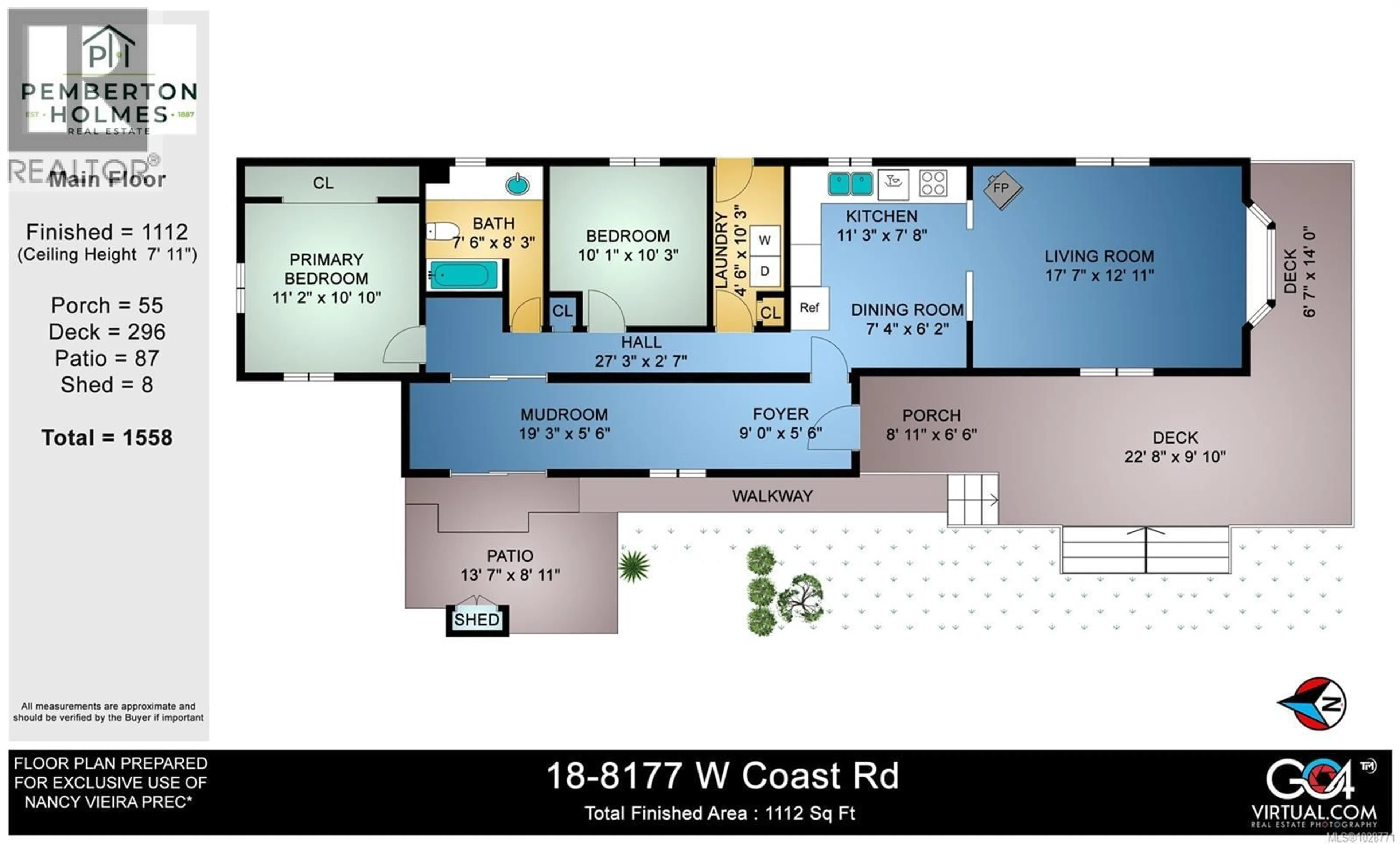 Floor plan for 18 - 8177 WEST COAST ROAD, Sooke British Columbia V9Z1E2