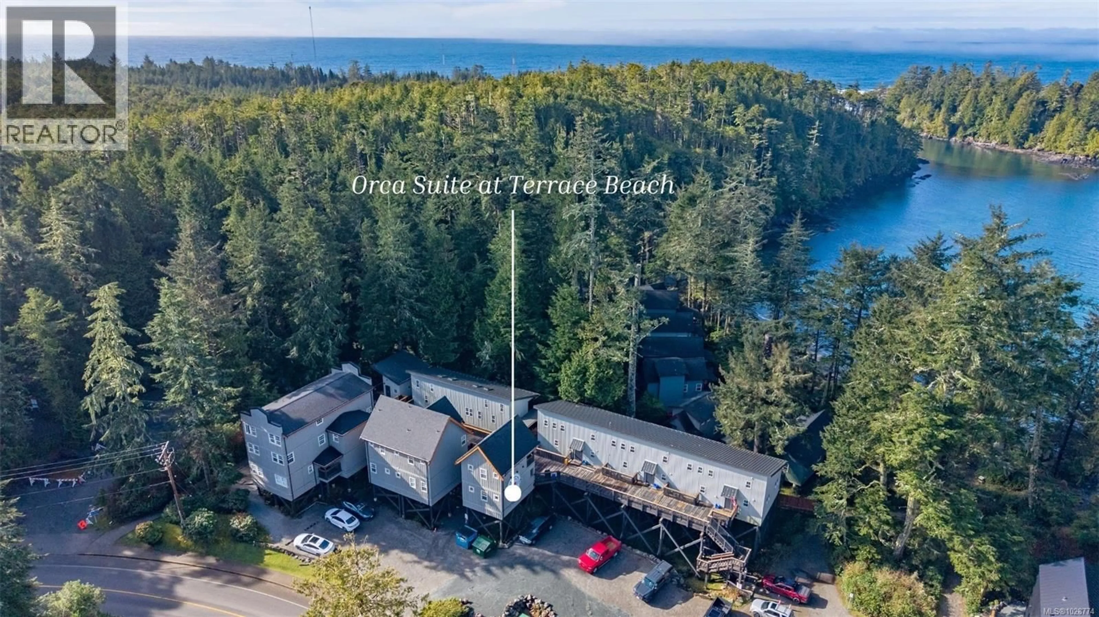 A pic from outside/outdoor area/front of a property/back of a property/a pic from drone, water/lake/river/ocean view for 3 - 1002 PENINSULA ROAD, Ucluelet British Columbia V0R3A0