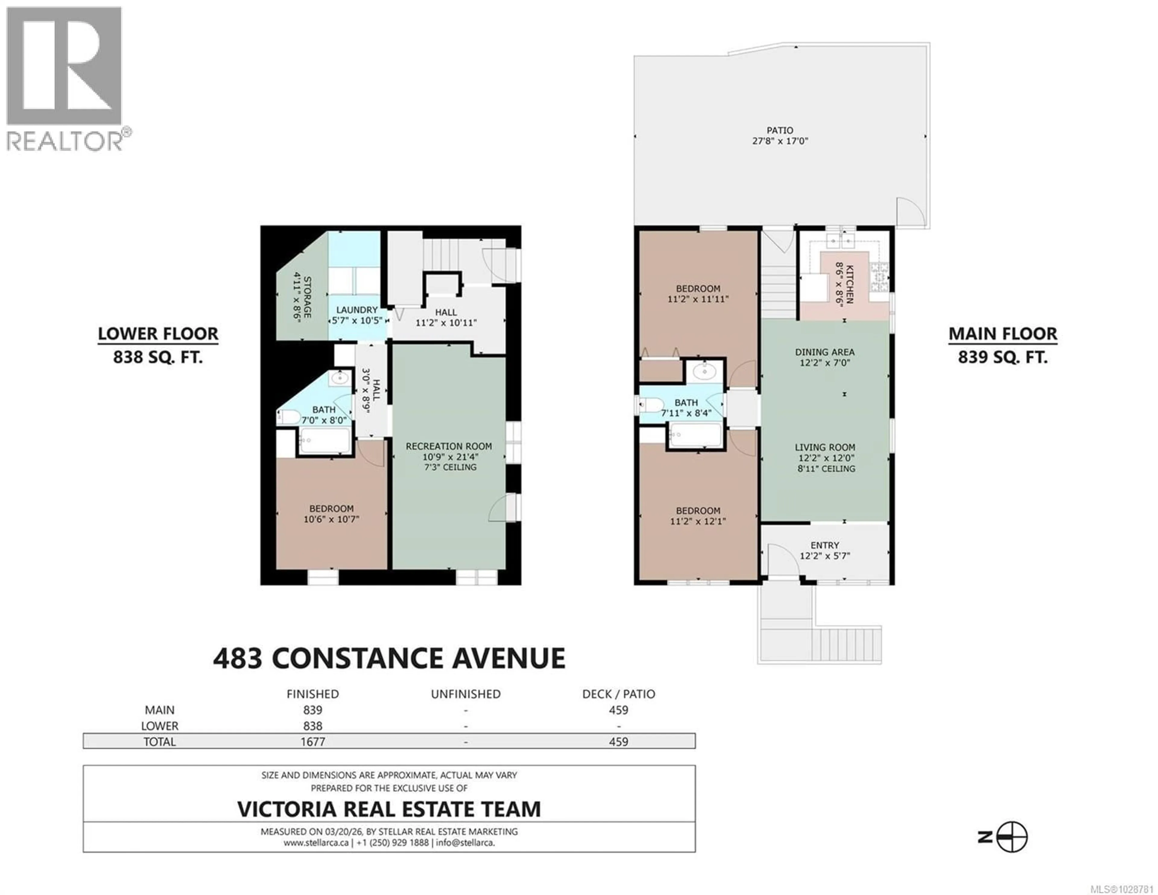 Floor plan for 483 CONSTANCE AVENUE, Esquimalt British Columbia V9A6N2