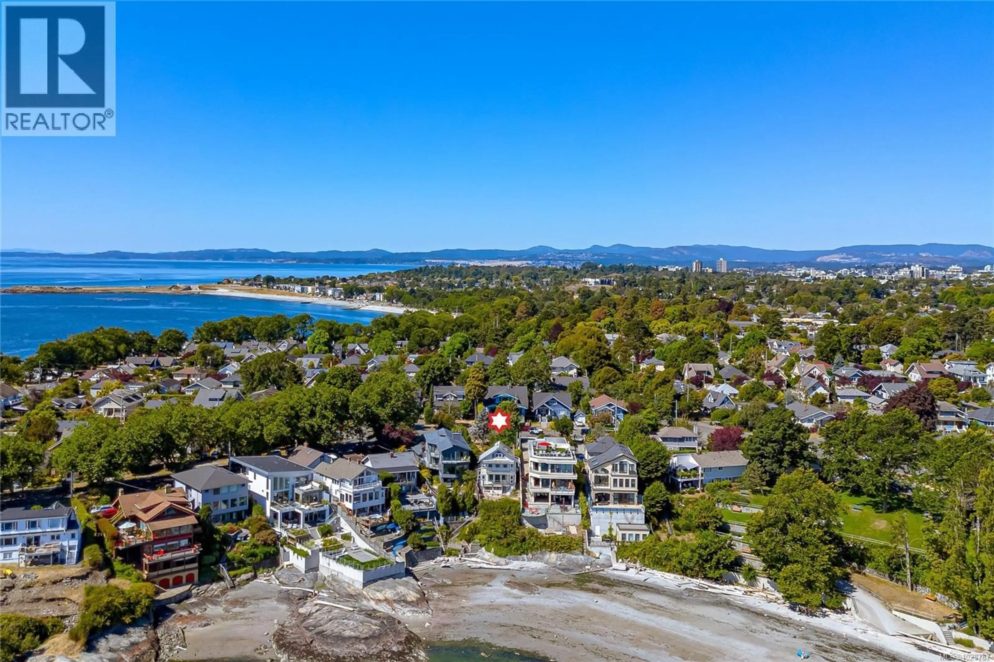 A pic from outside/outdoor area/front of a property/back of a property/a pic from drone, water/lake/river/ocean view for 157 ROBERTSON STREET, Victoria British Columbia V8S3X3