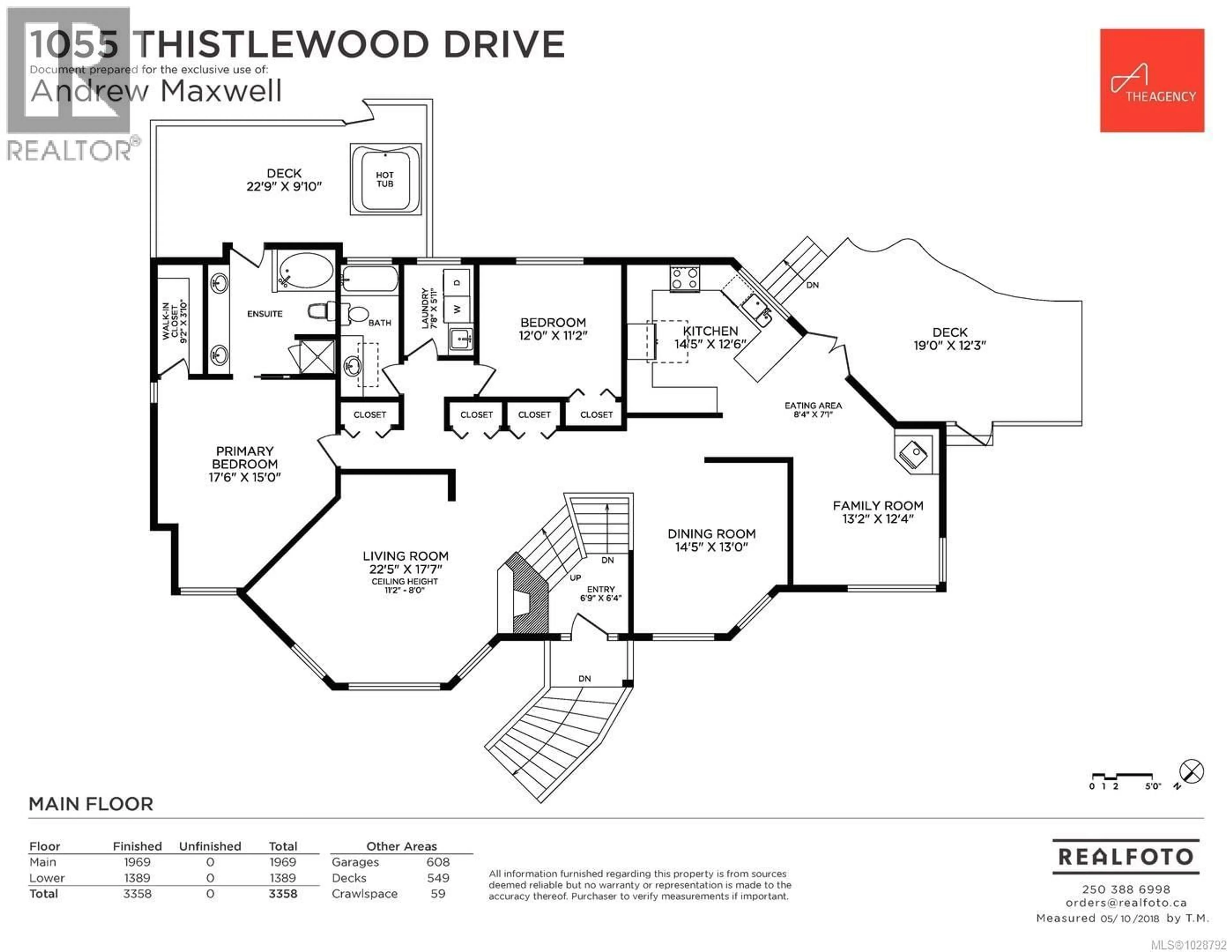 Floor plan for 1055 THISTLEWOOD DRIVE, Saanich British Columbia V8X4V7