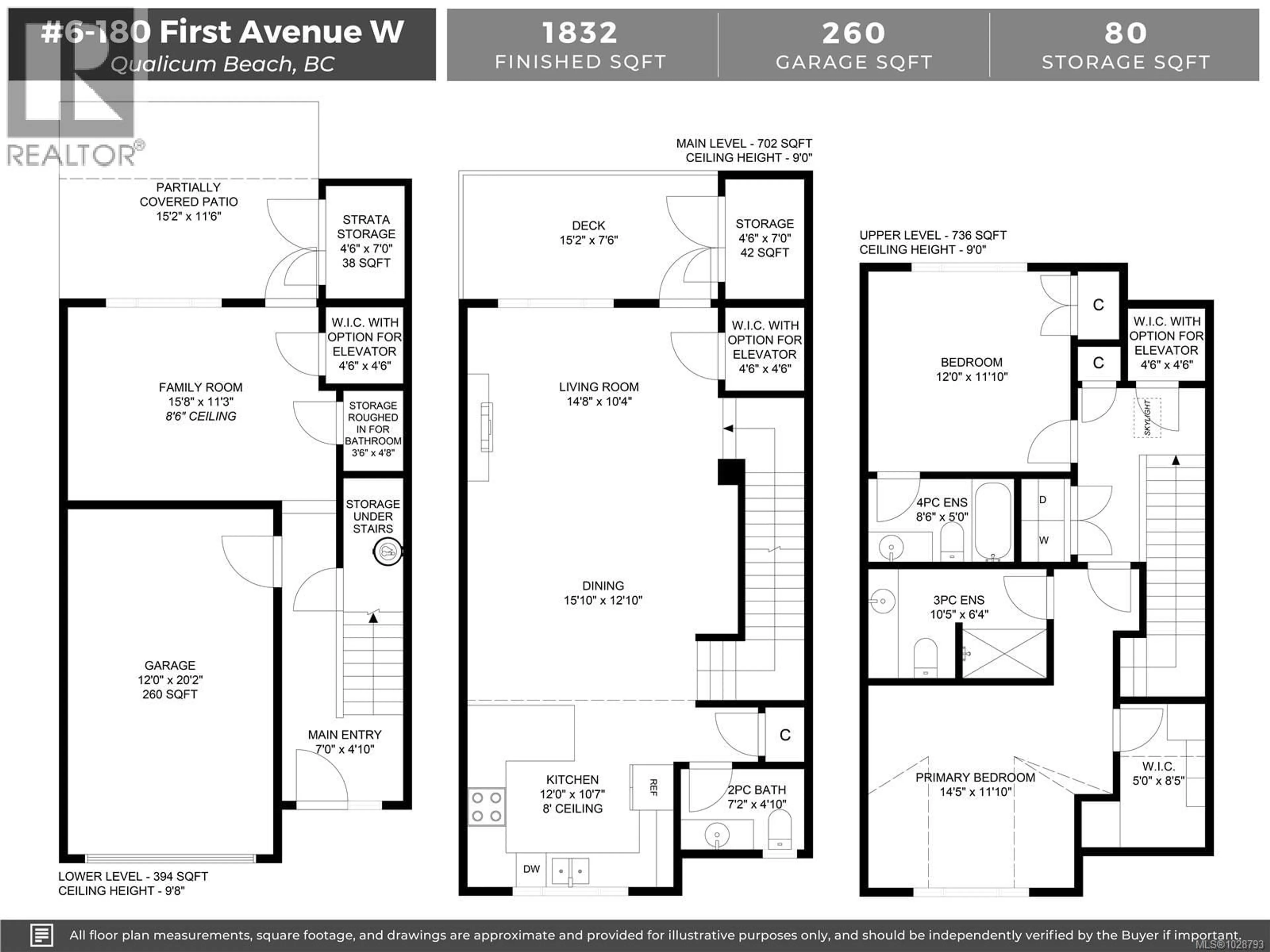 Floor plan for 6 - 180 FIRST AVENUE, Qualicum Beach British Columbia V9K1H1