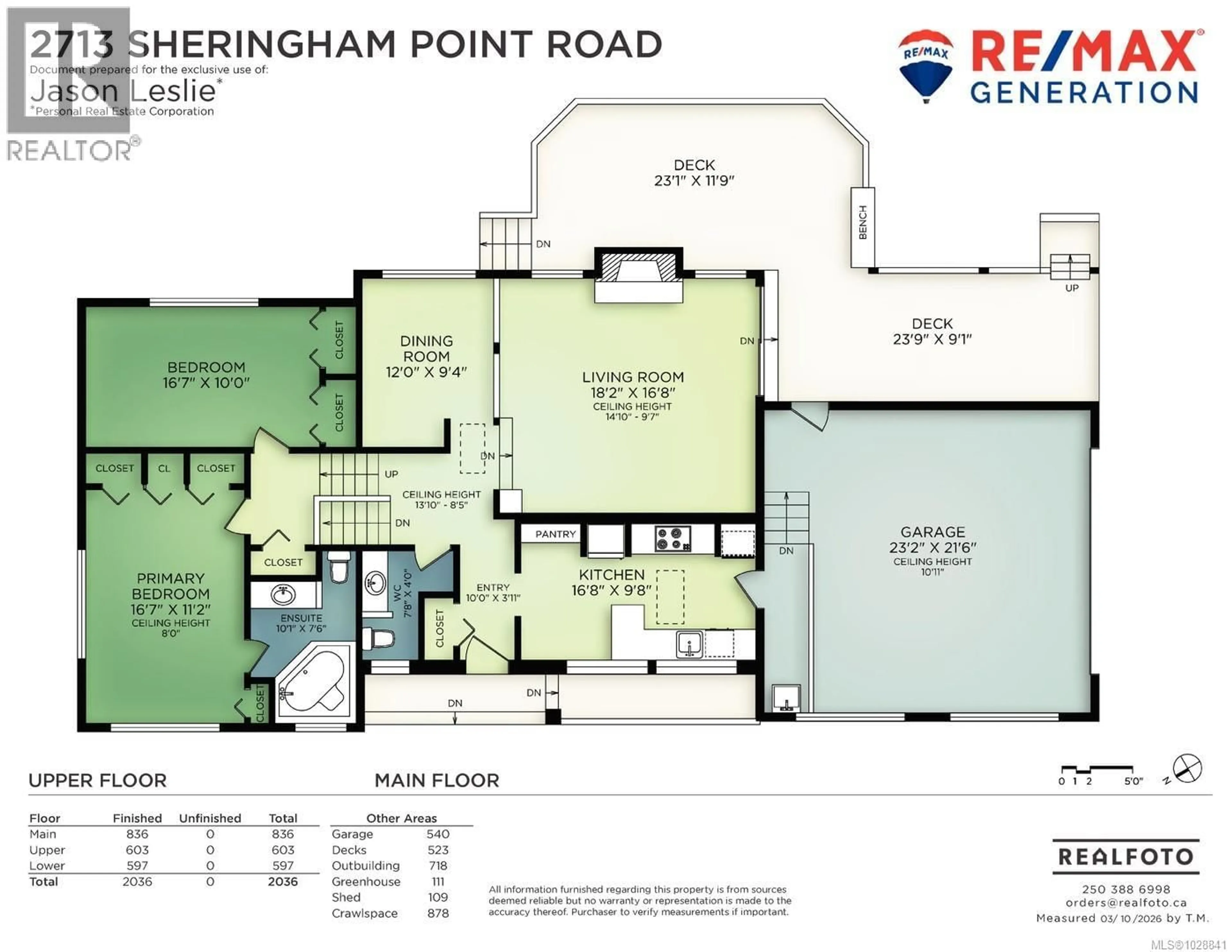 Floor plan for 2713 SHERINGHAM POINT ROAD, Sooke British Columbia V9Z1G4