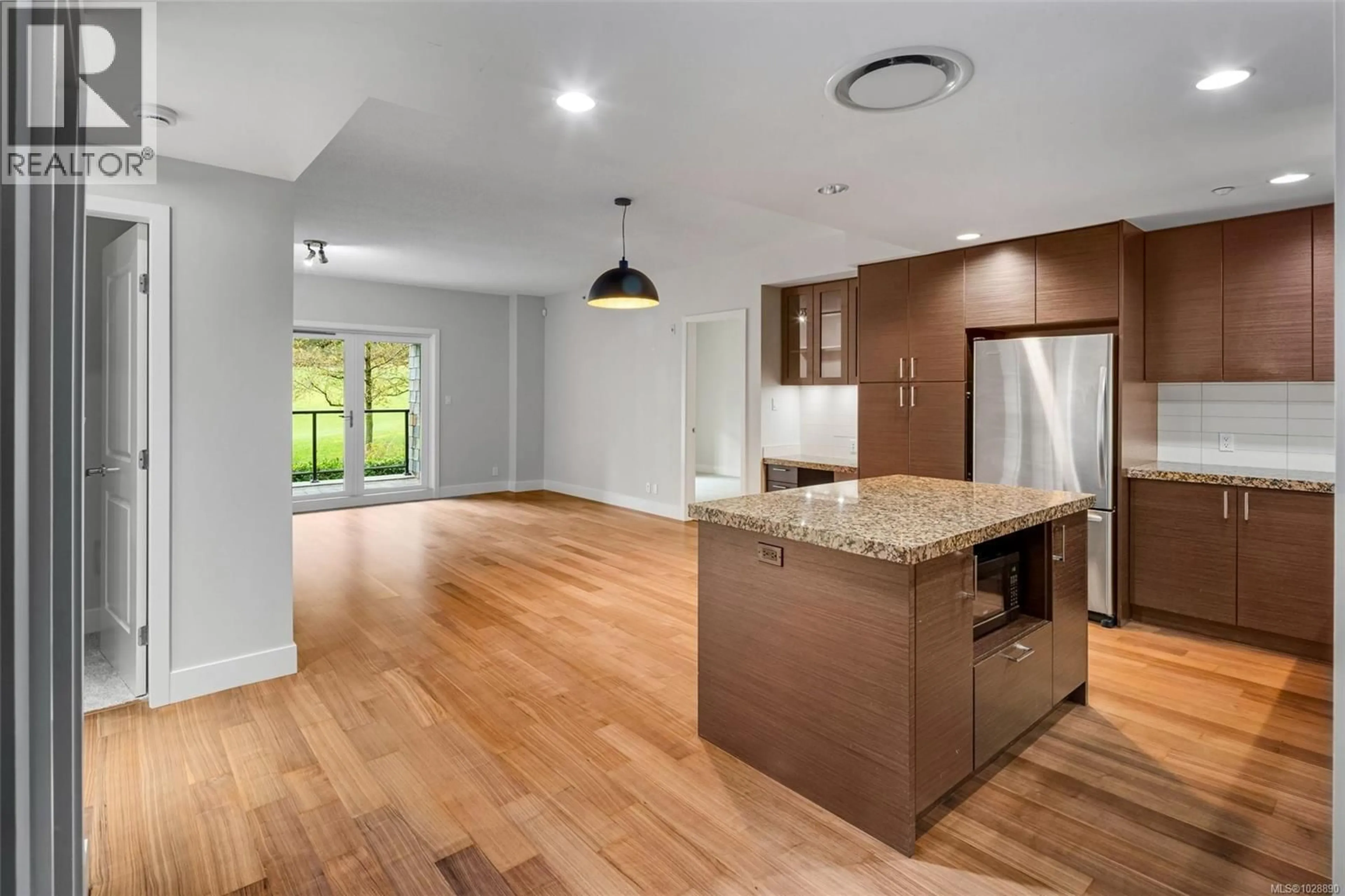 Open concept kitchen, wood/laminate floor for 113 - 1400 LYNBURNE PLACE, Langford British Columbia V9B0A4